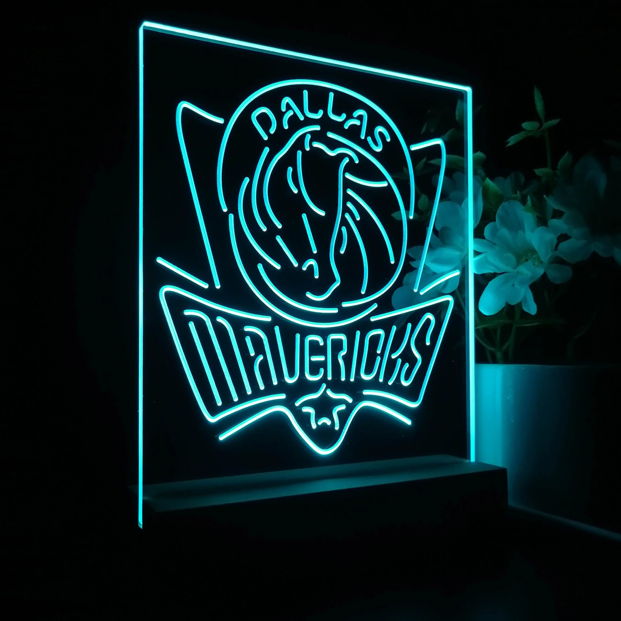 Dallas Mavericks Night Light Neon Pub Bar Lamp - Image 5