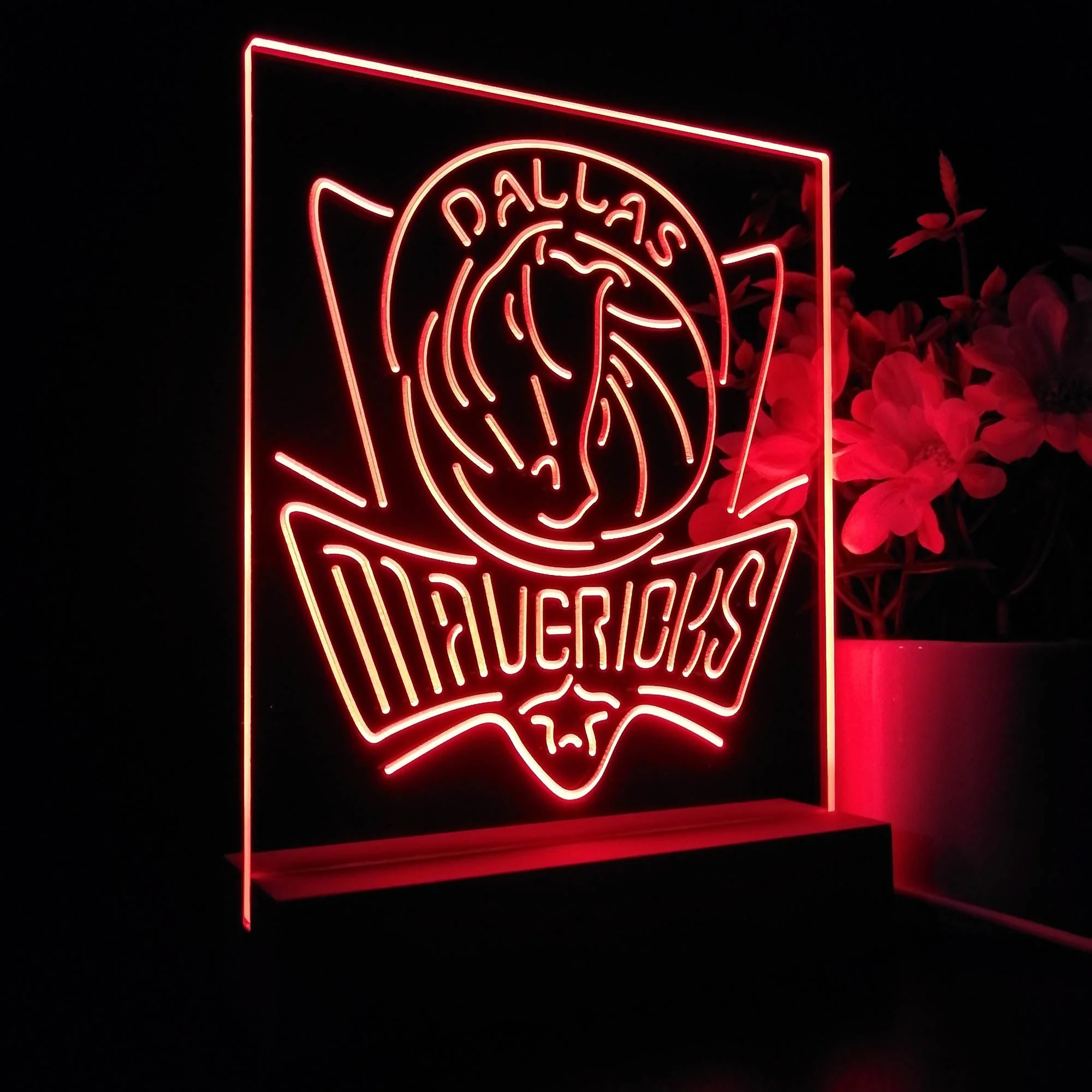 Dallas Mavericks Night Light Neon Pub Bar Lamp - Image 6
