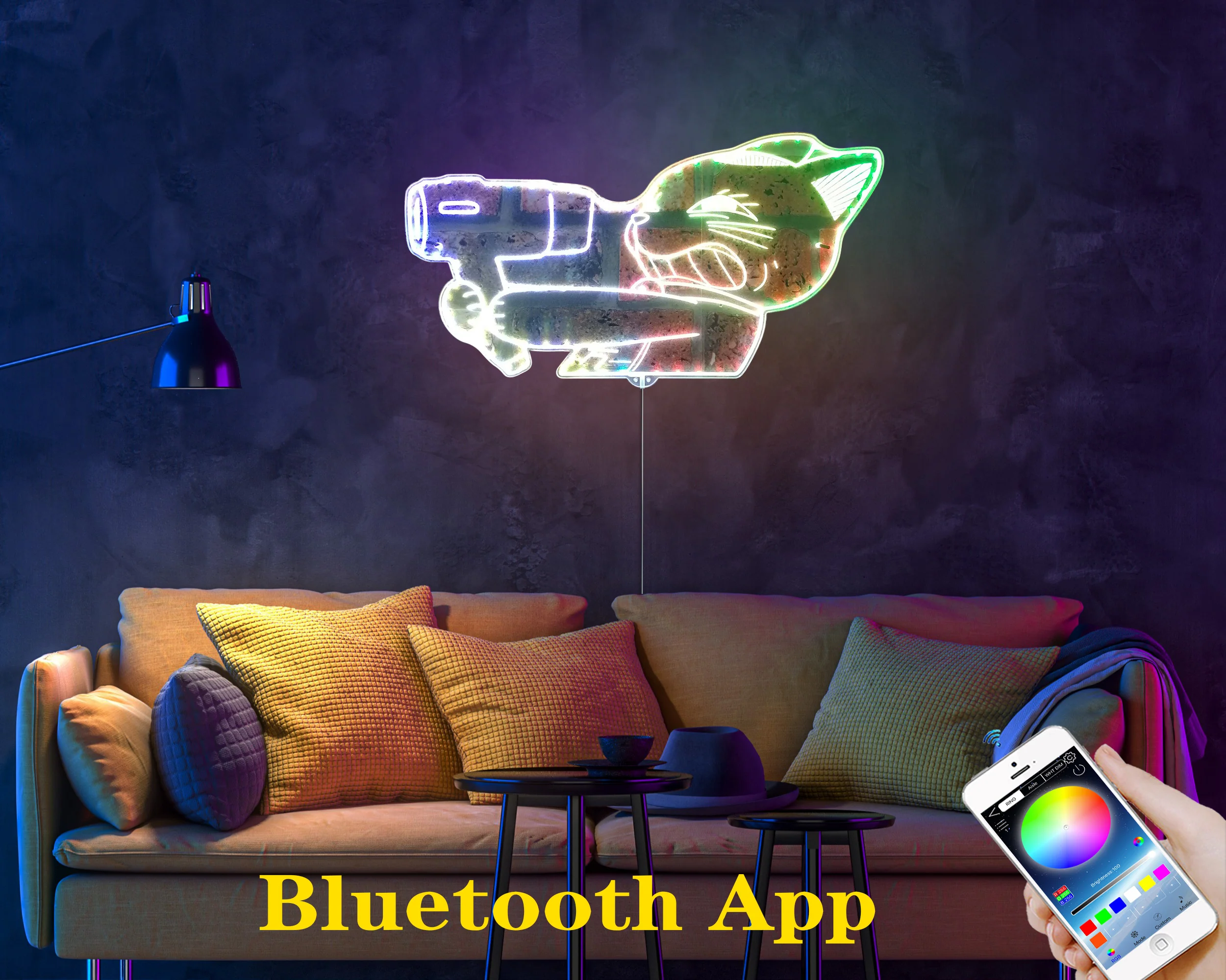 Dandadan Turbo Granny Neon Neon LED Sign with Dynamic RGB Colors - Image 7