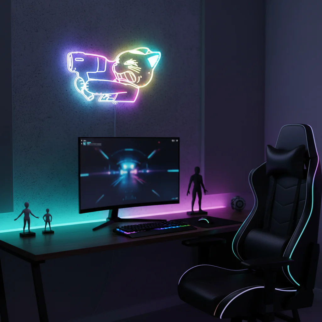 Dandadan Turbo Granny Neon Neon LED Sign with Dynamic RGB Colors - Image 8
