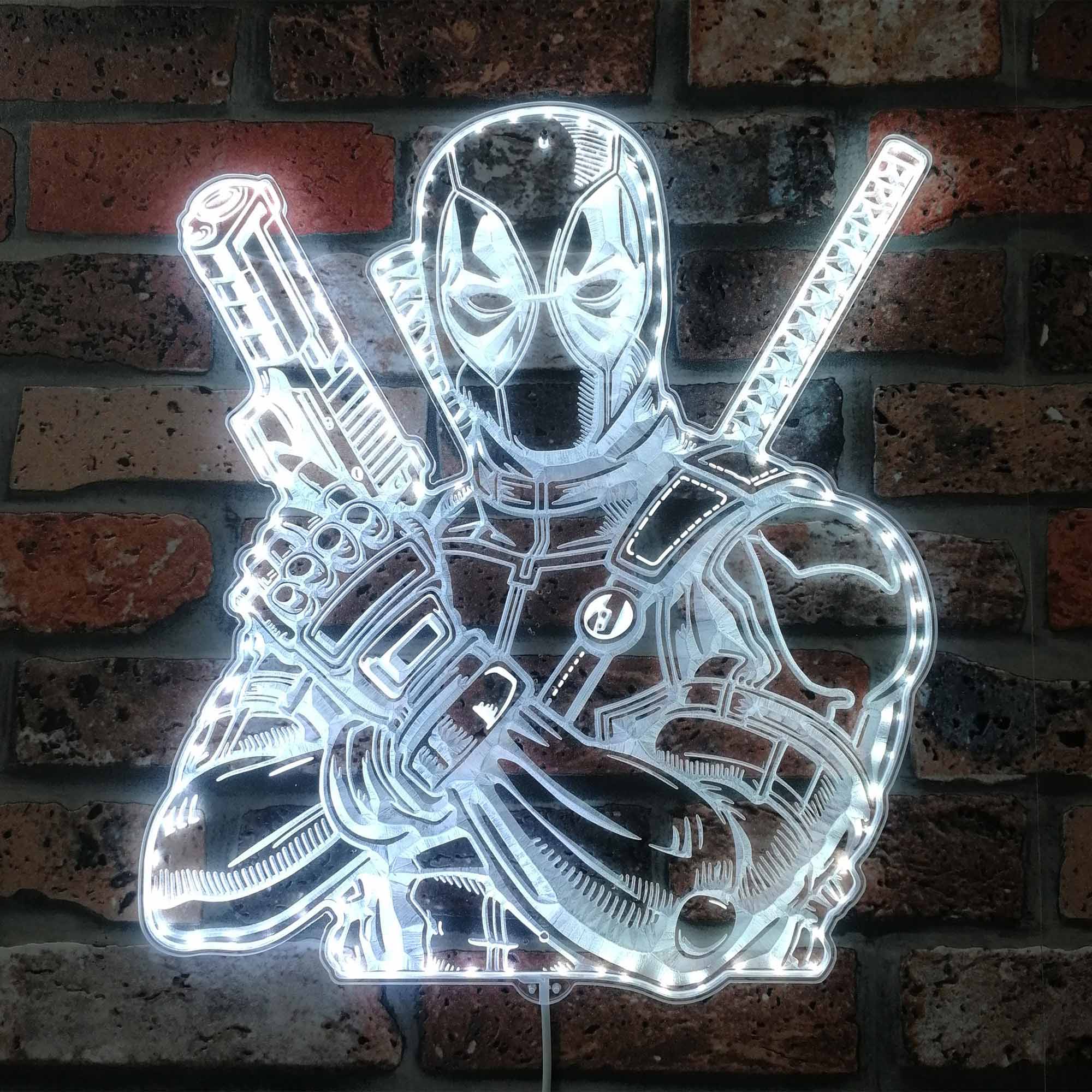 Deadpool Neon LED Sign with Dynamic RGB Colors - Image 5