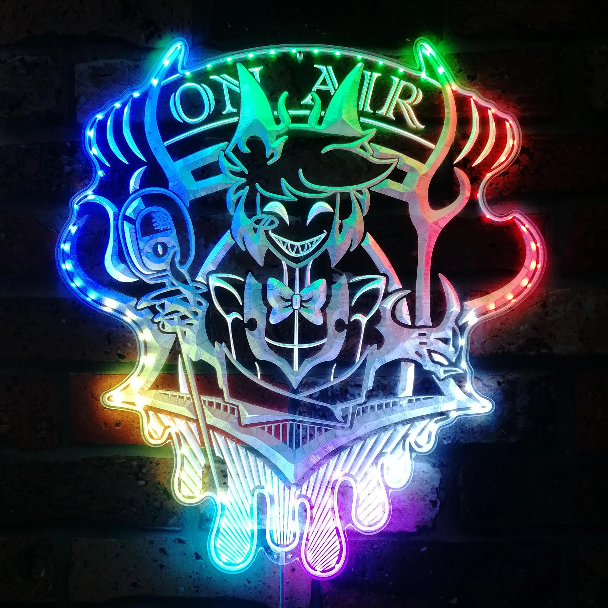 Hazbin Hotel Alastor On Air Neon RGB Edge Lit LED Sign - Image 3