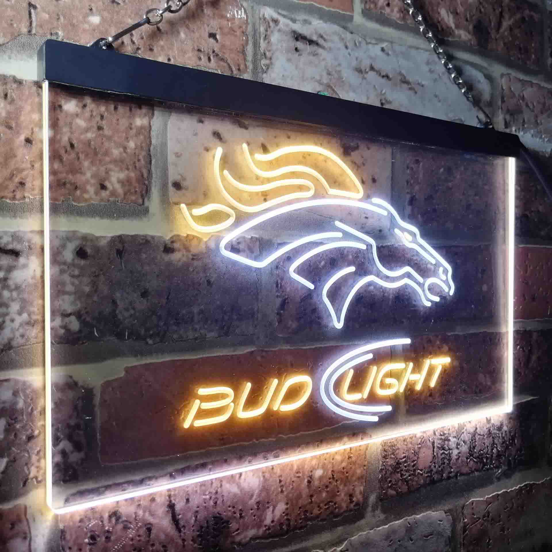 Denver Broncos Bud Light Neon-Like LED Sign - Image 15