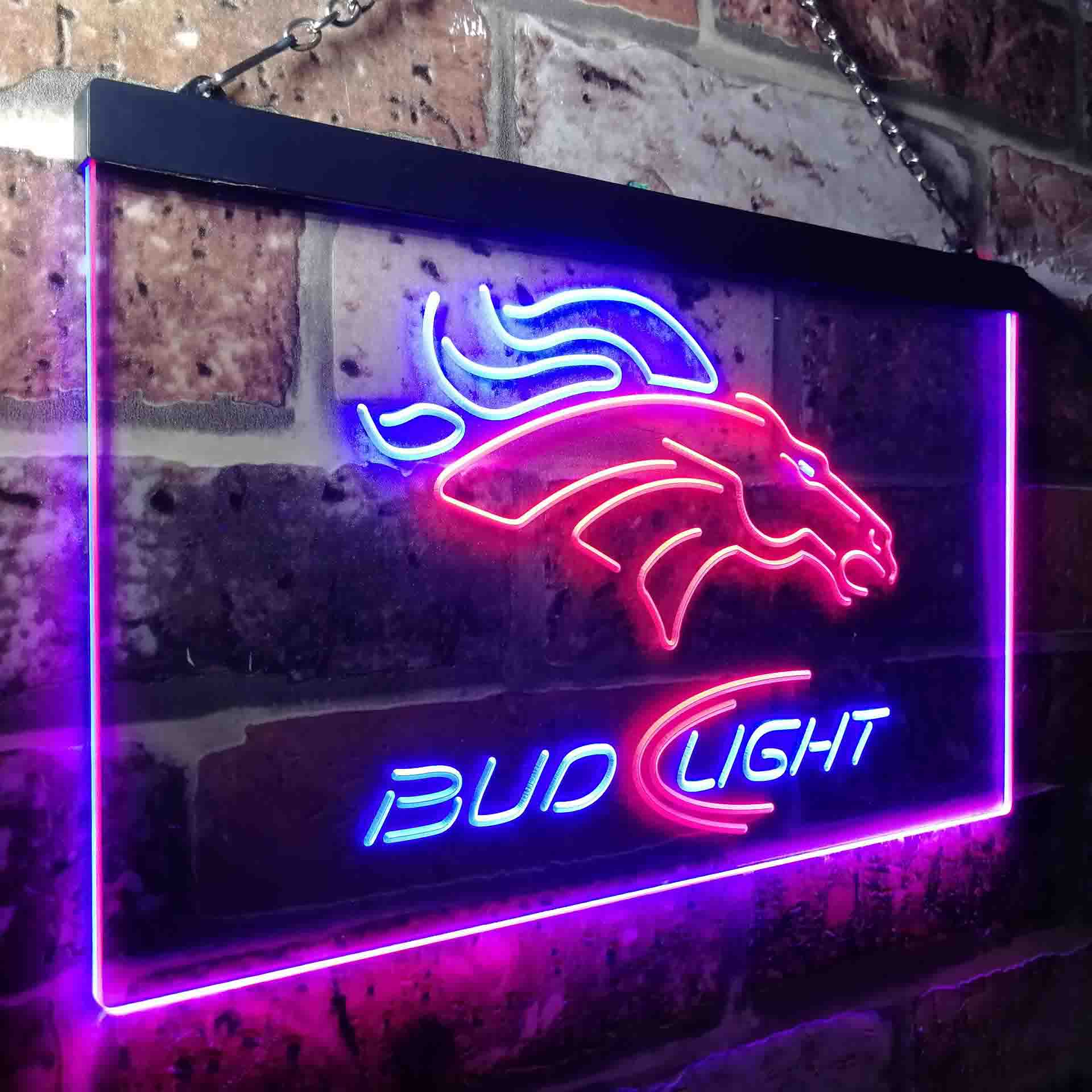 Denver Broncos Bud Light Neon-Like LED Sign - Image 16