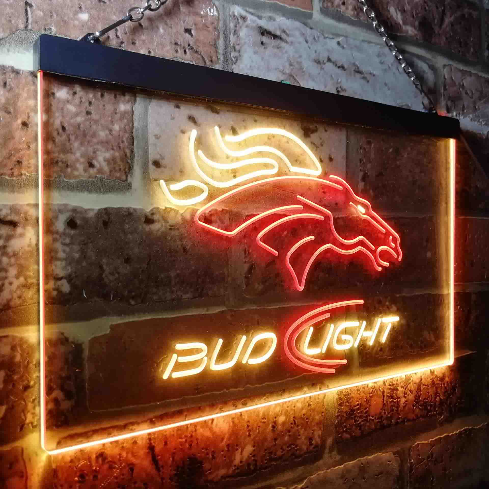 Denver Broncos Bud Light Neon-Like LED Sign - Image 24