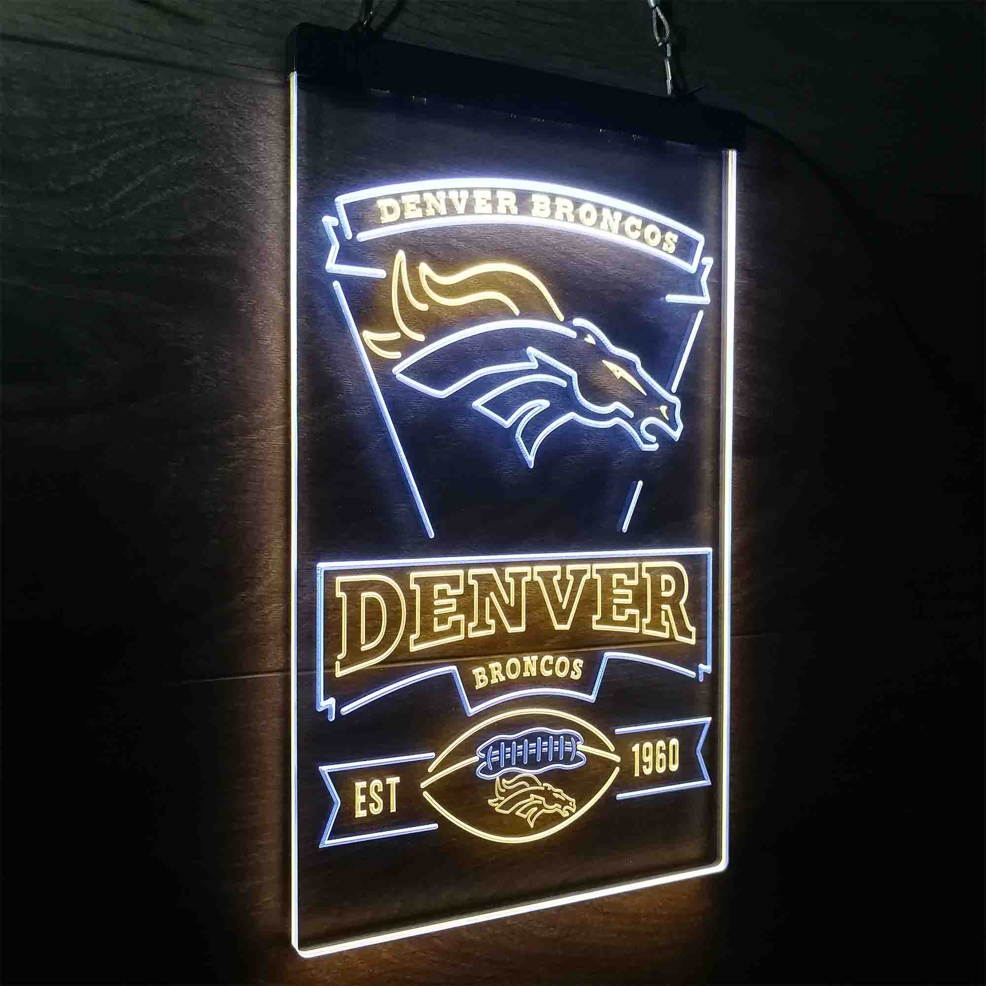 Denver Broncos Est. 1960 Neon-Like LED Sign - Image 10