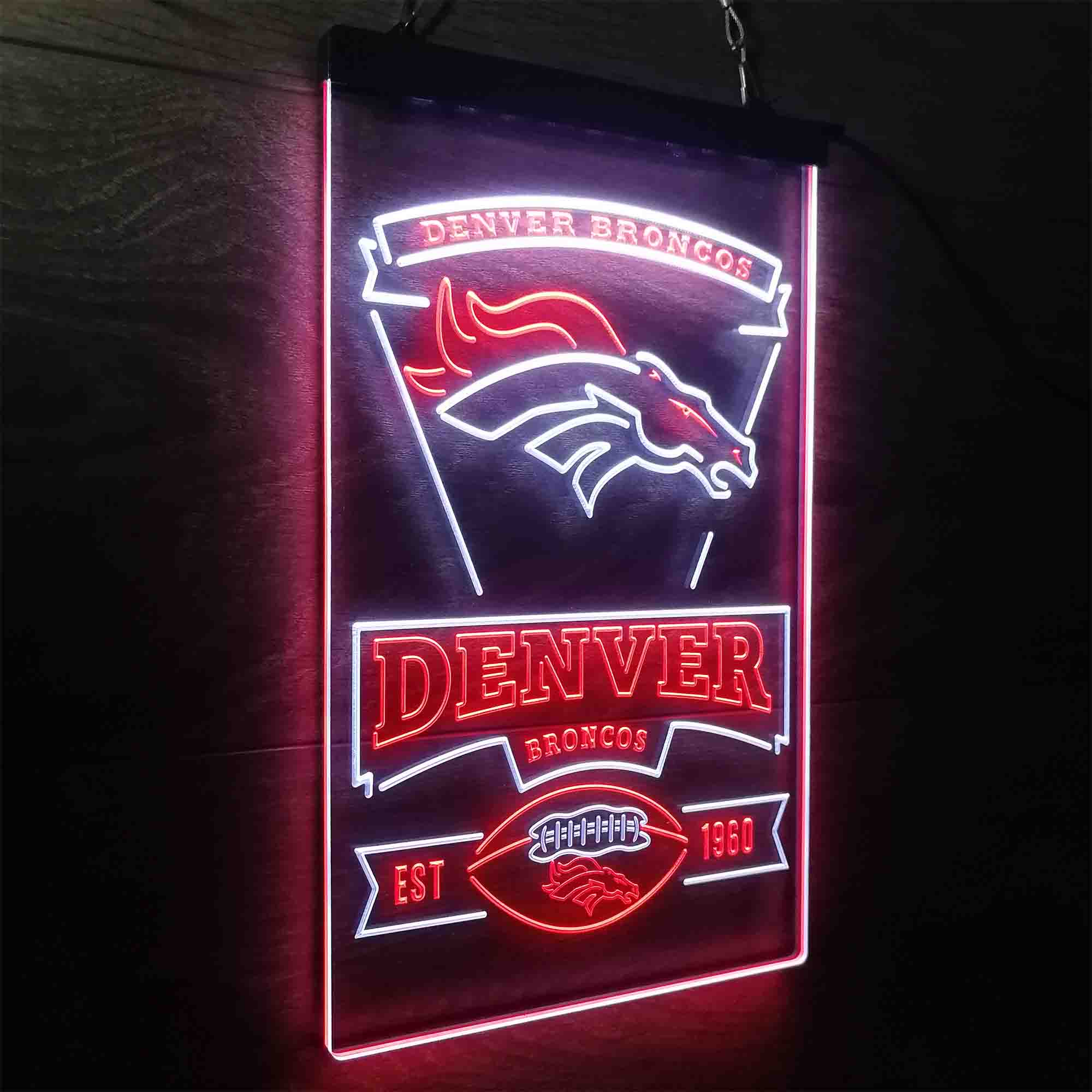 Denver Broncos Est. 1960 Neon-Like LED Sign - Image 15