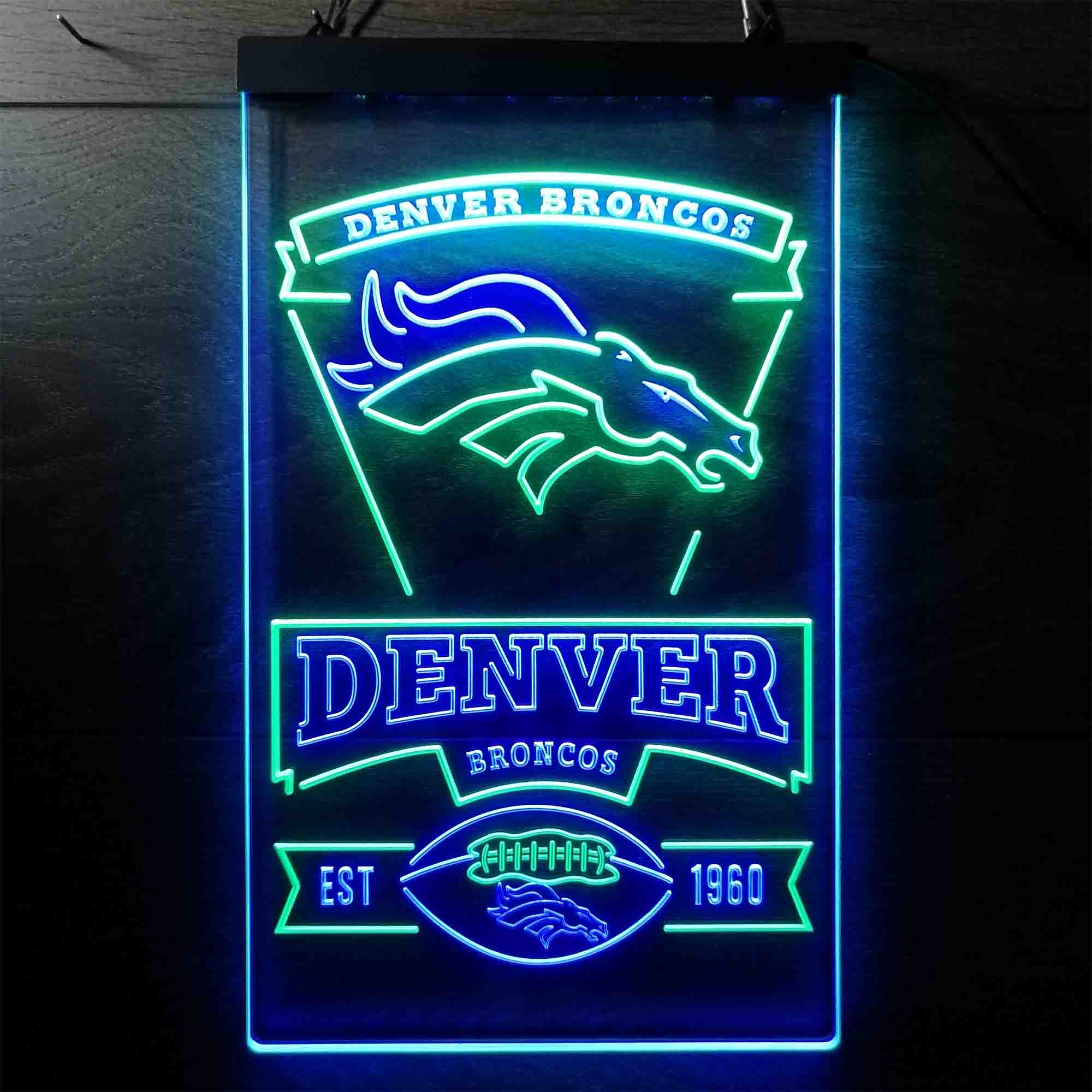 Denver Broncos Est. 1960 Neon-Like LED Sign - Image 8