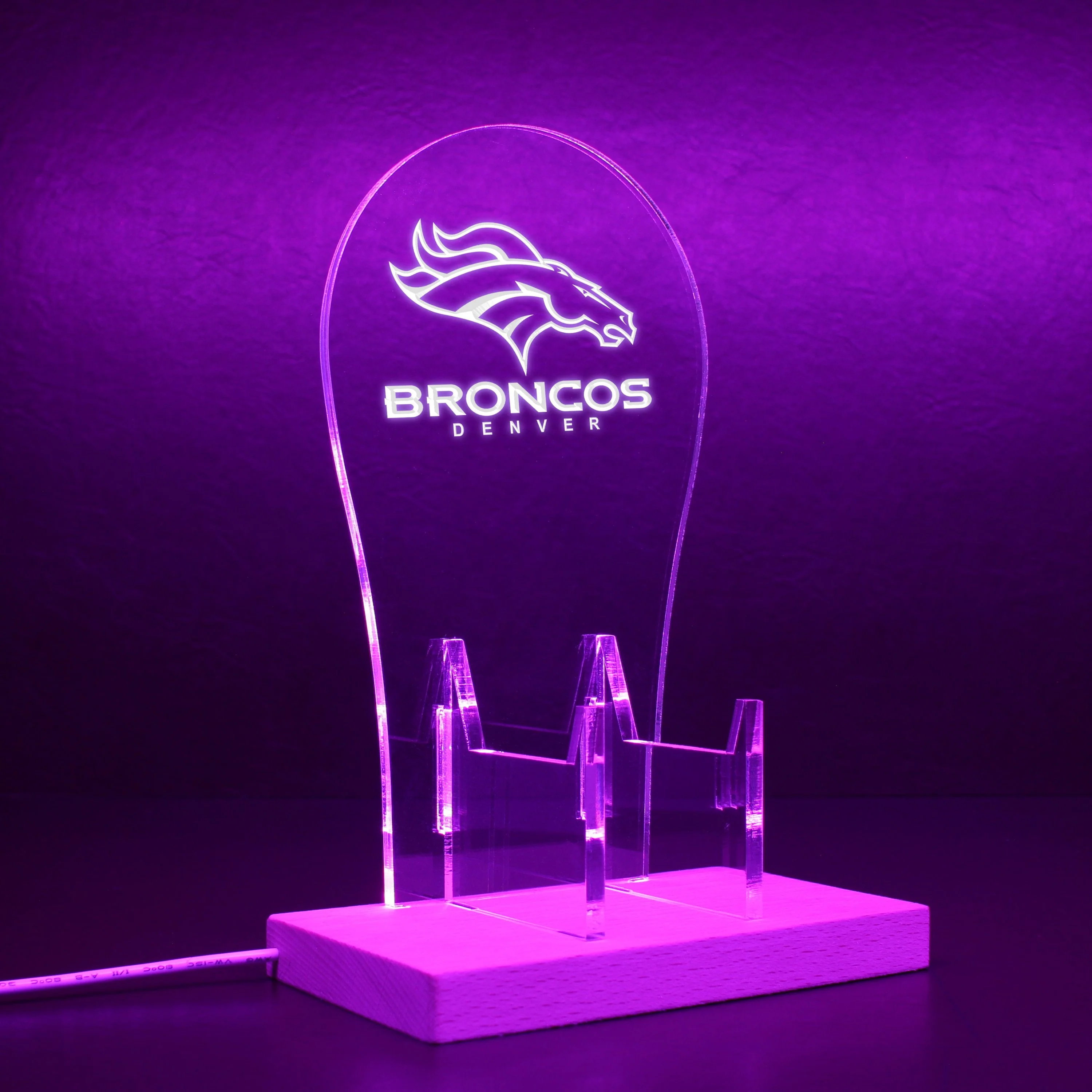 Denver Broncos LED Gaming Headset Controller Stand - Image 8