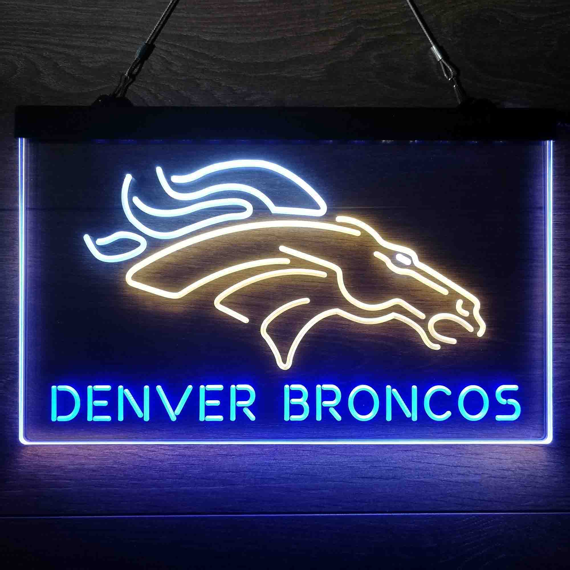 Denver Broncos Sports Bar Neon 3-Colors LED Sign - Image 11