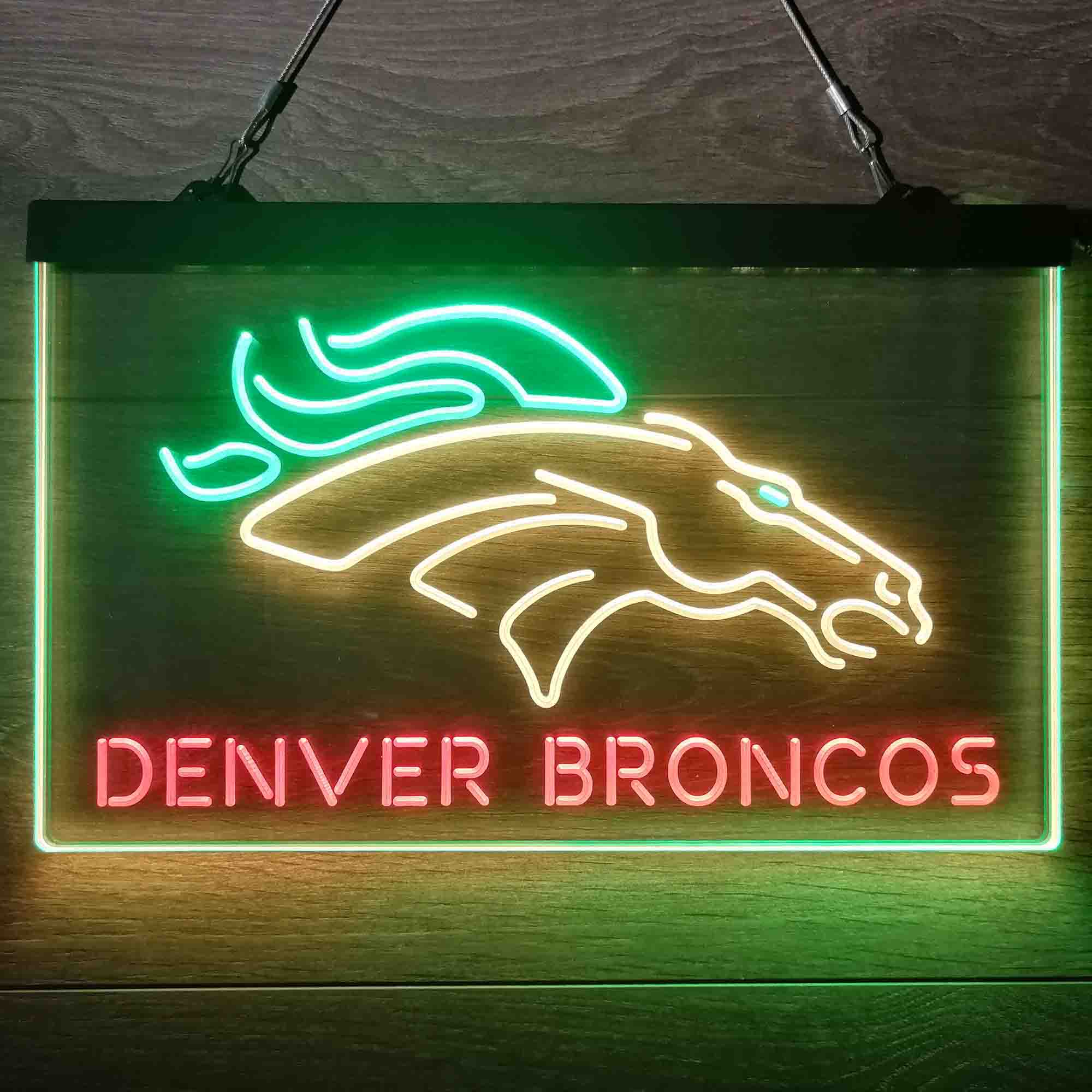 Denver Broncos Sports Bar Neon 3-Colors LED Sign - Image 6