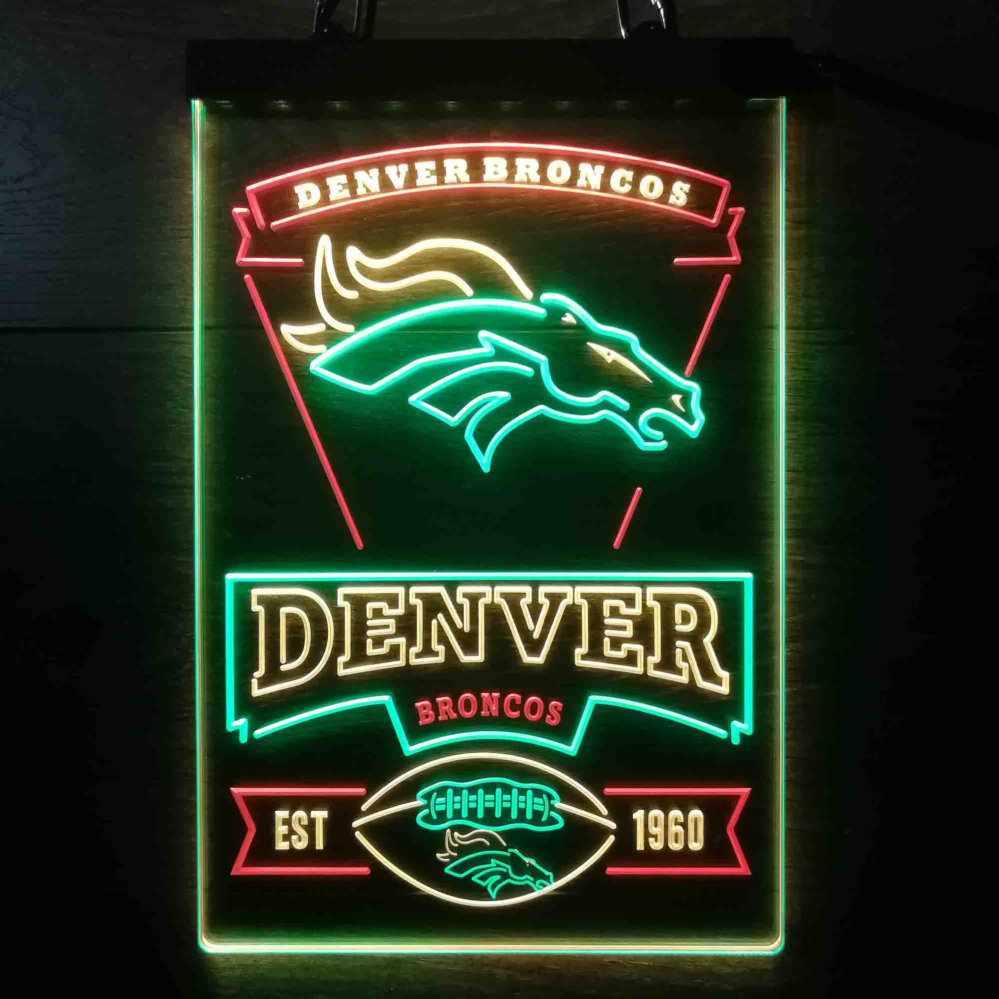 Denver Broncos Neon LED Sign 3 Colors - Premium Edition - Image 2