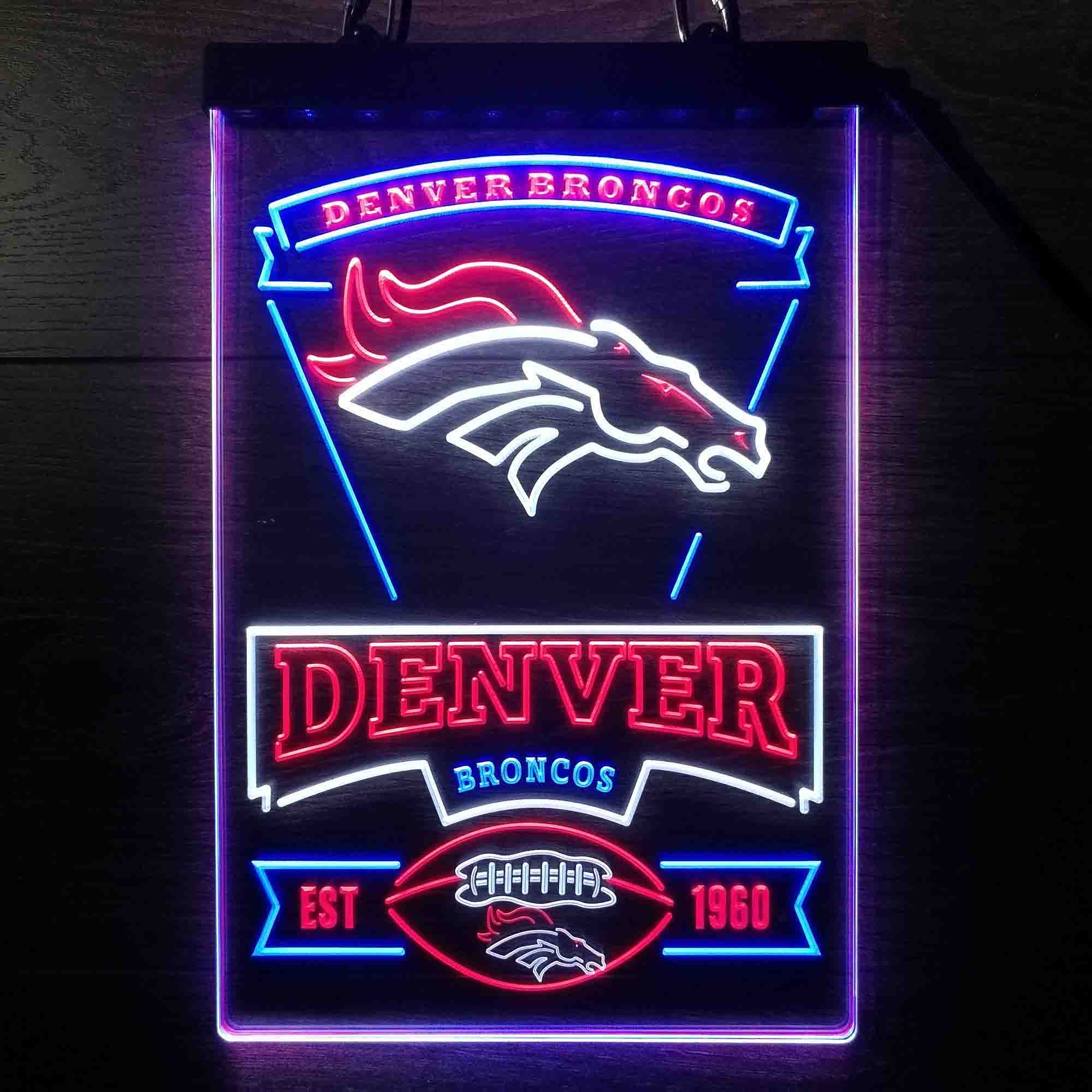 Denver Broncos Neon LED Sign 3 Colors - Premium Edition - Image 3
