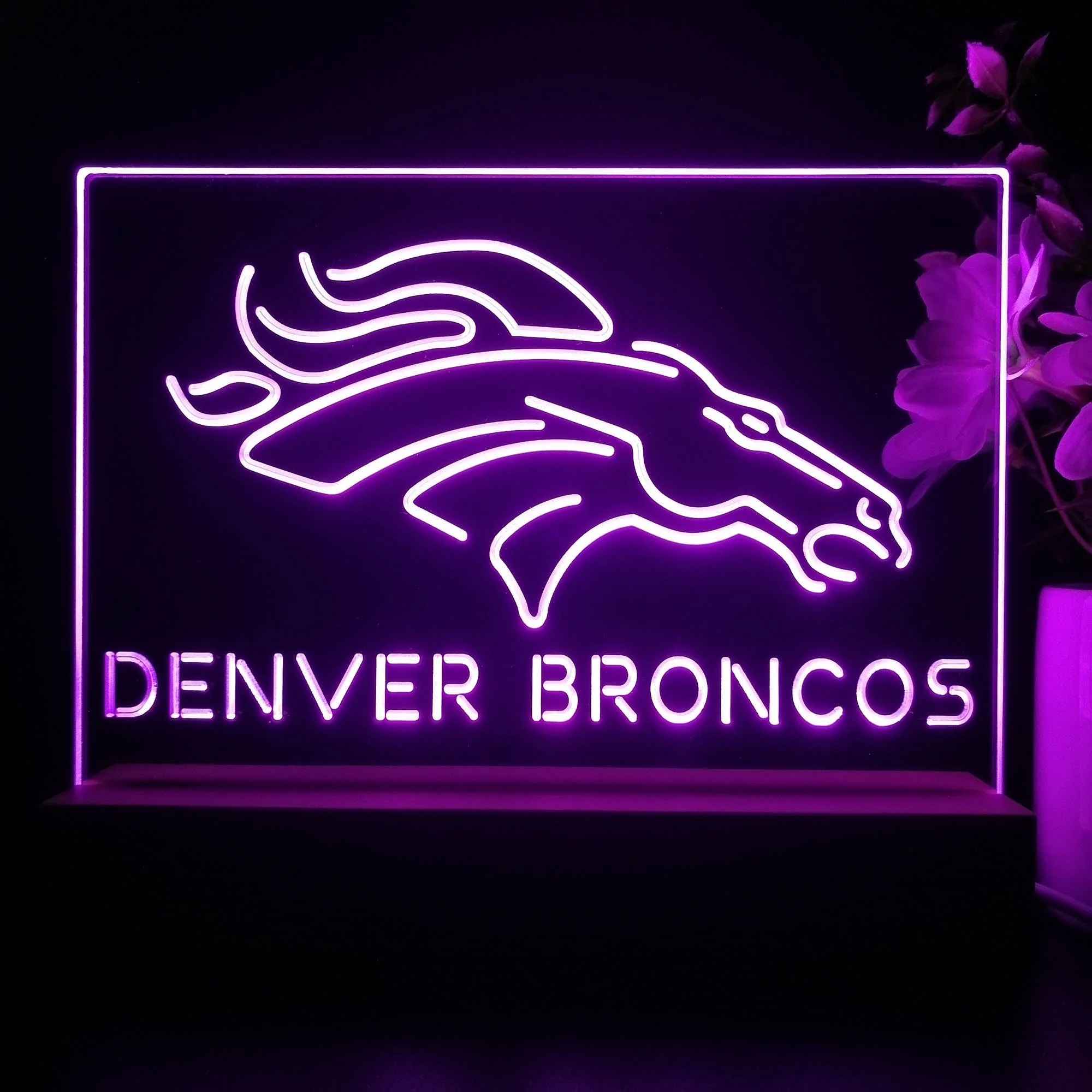 Denver Broncos Neon Sign Pub Bar Lamp - Image 4
