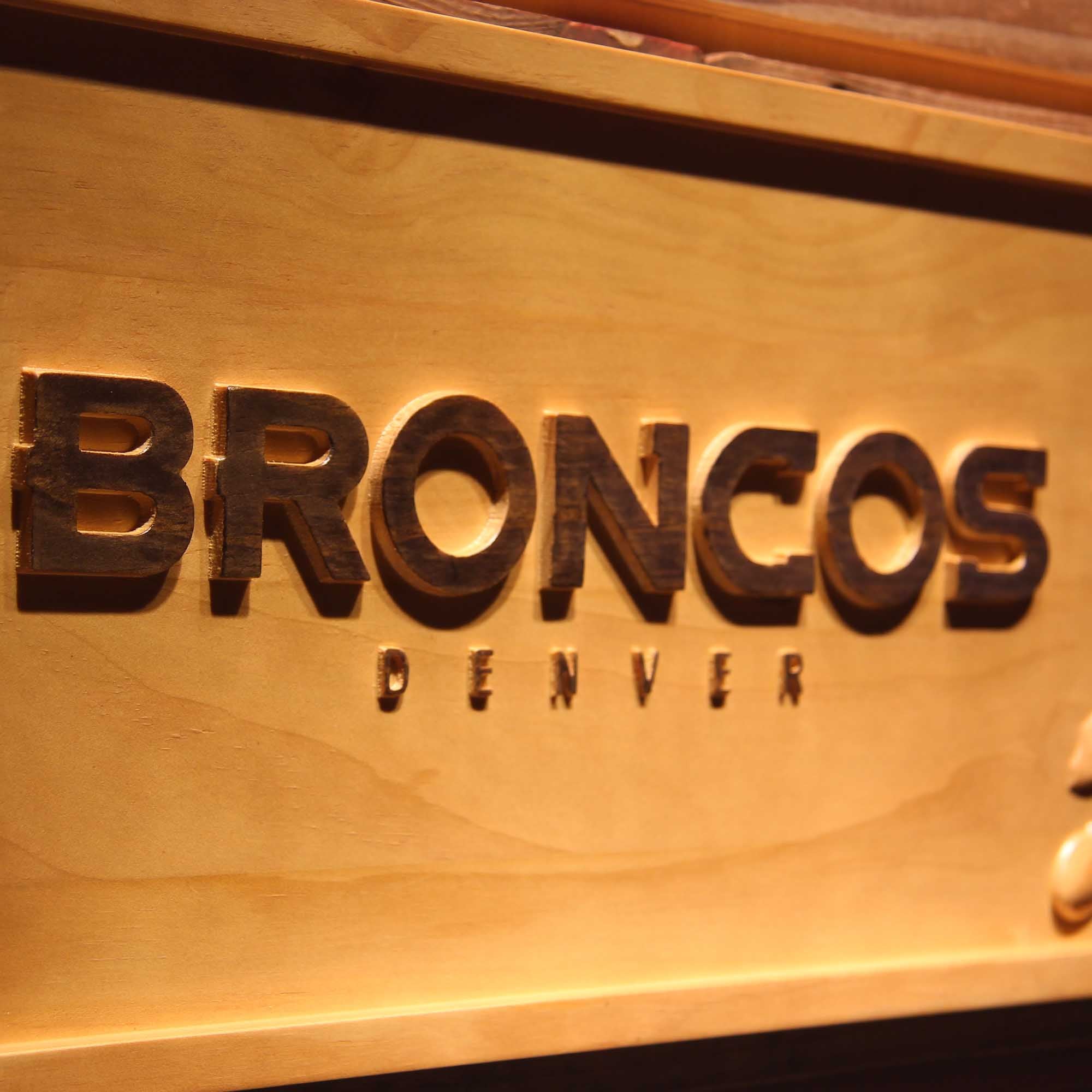 Denver Broncos,nfl 3D Solid Wooden Craving Sign - Image 5