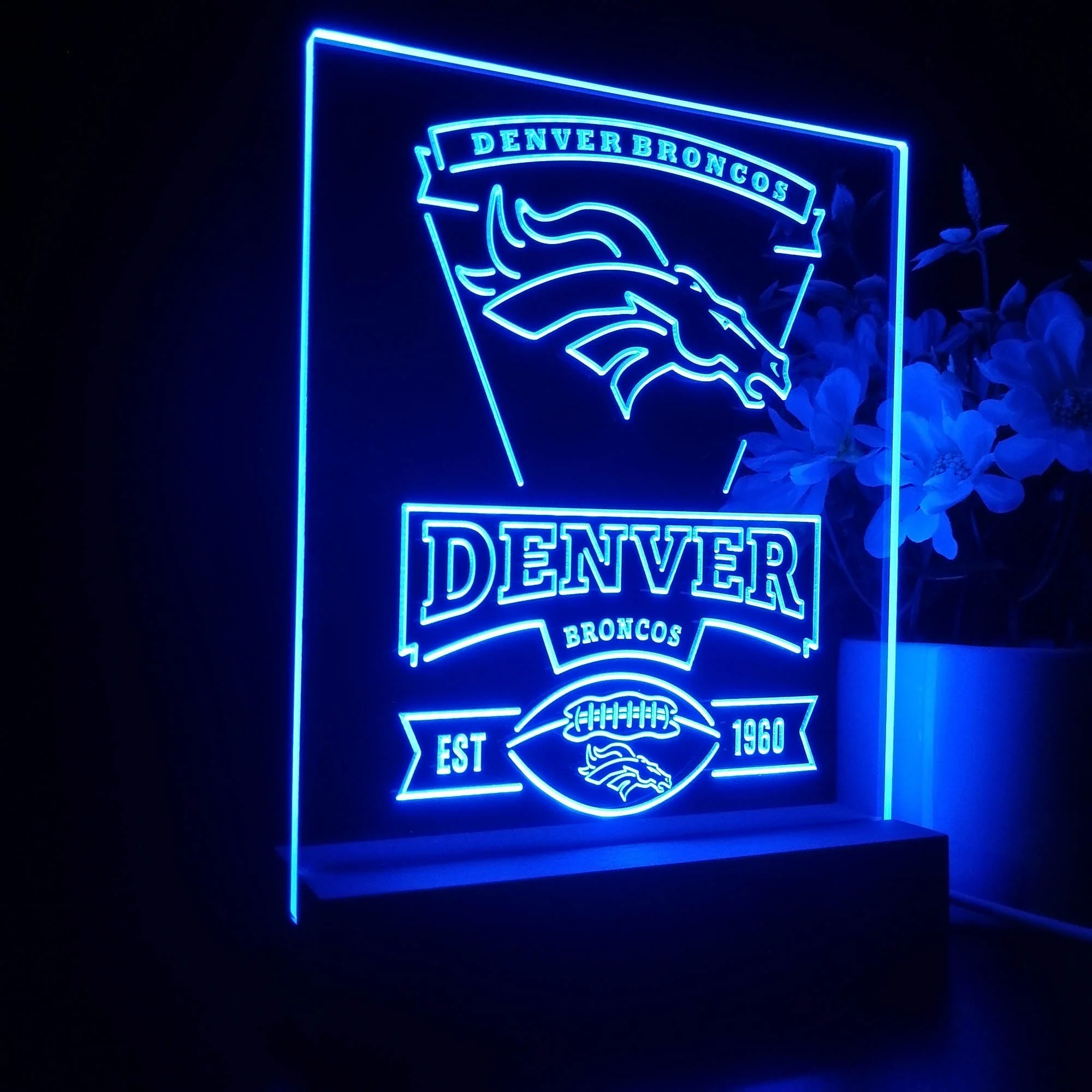 Denver Broncos Souvenir Neon Sign Pub Bar Lamp - Image 6