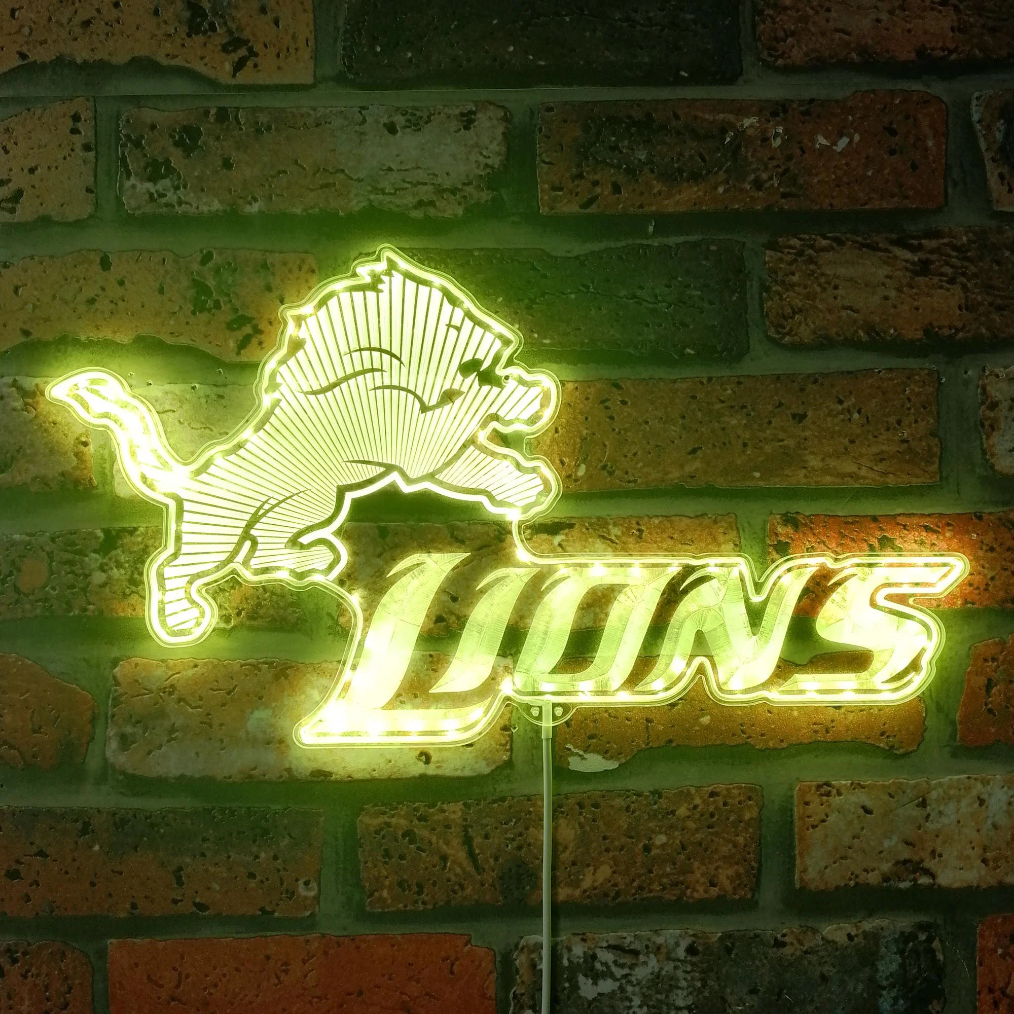 Detroit Lions Neon LED Sign with Dynamic RGB Colors - Image 8