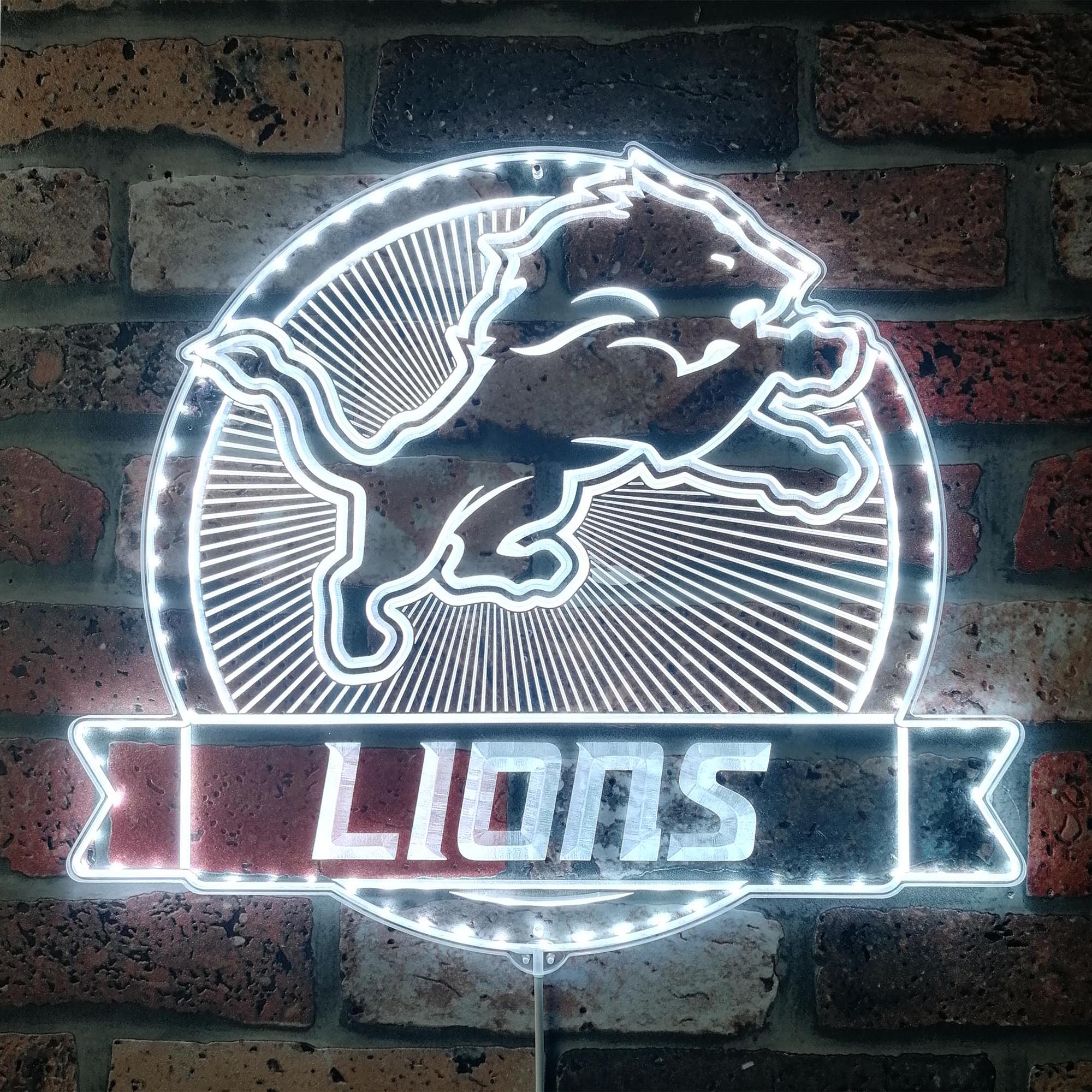 Detroit Lions Neon LED Sign with Dynamic RGB Colors - Image 5