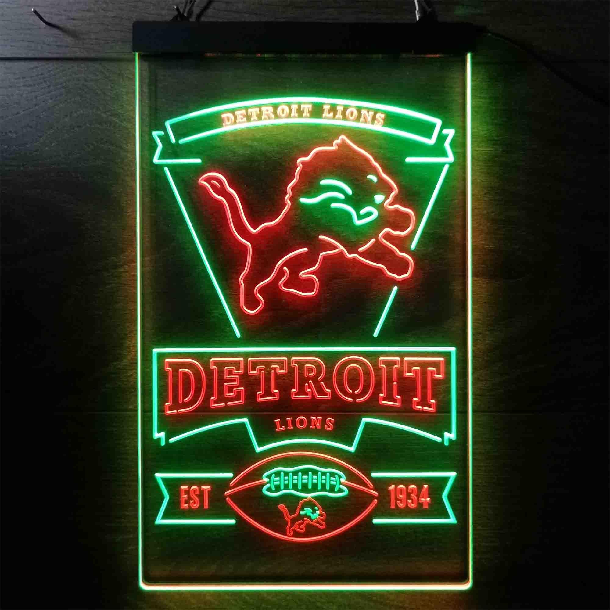 Detroit Lions Est. 1934 Neon-Like LED Sign - Image 13