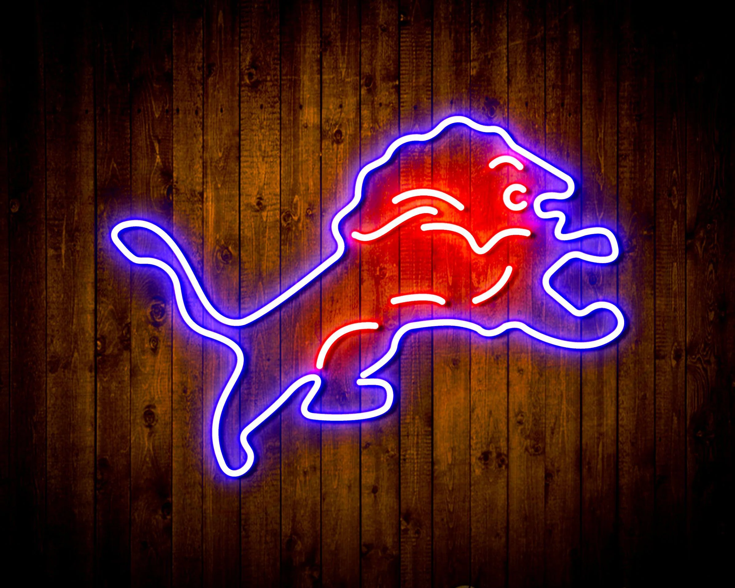 Detroit Lions Sports Bar Neon Flex LED Sign - Image 4