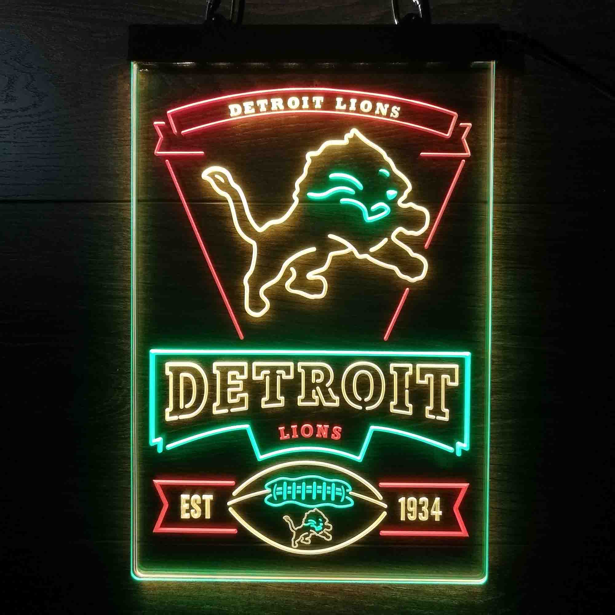 Detroit Lions Neon LED Sign 3 Colors - Image 5