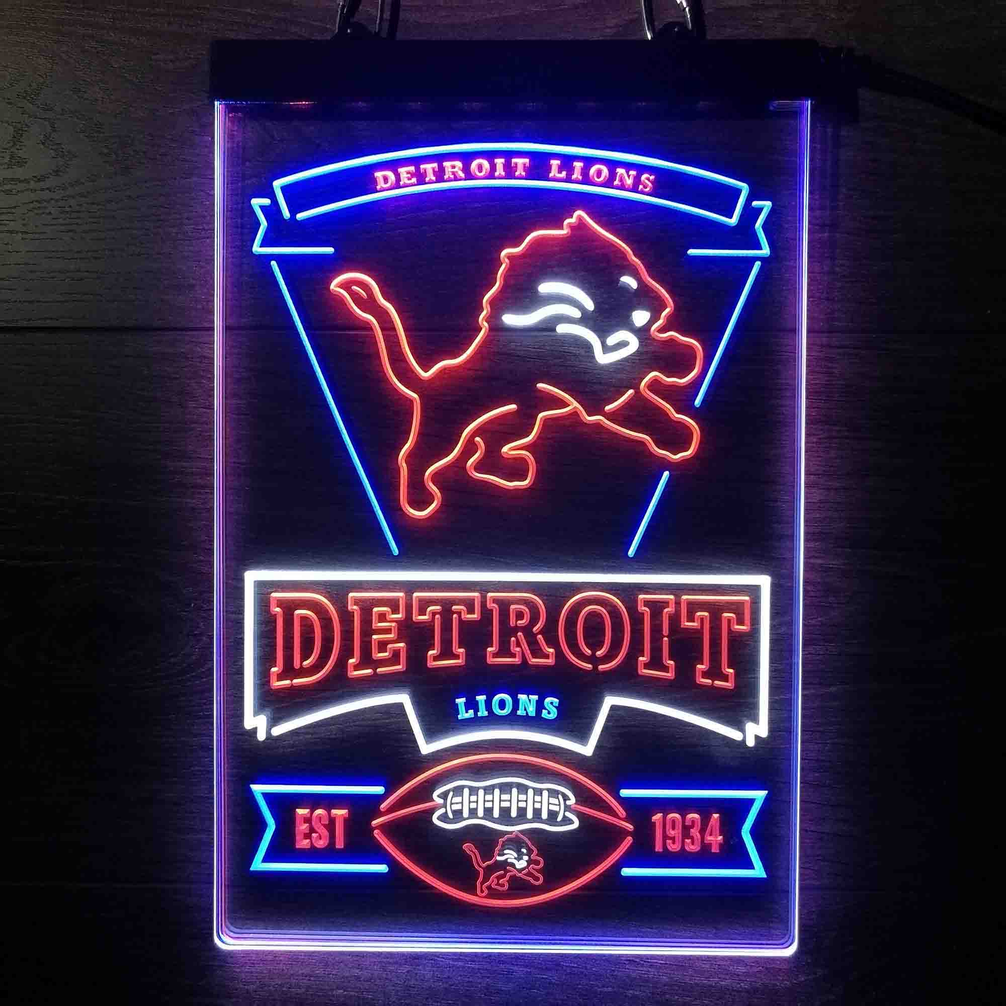 Detroit Lions Neon LED Sign 3 Colors - Image 6