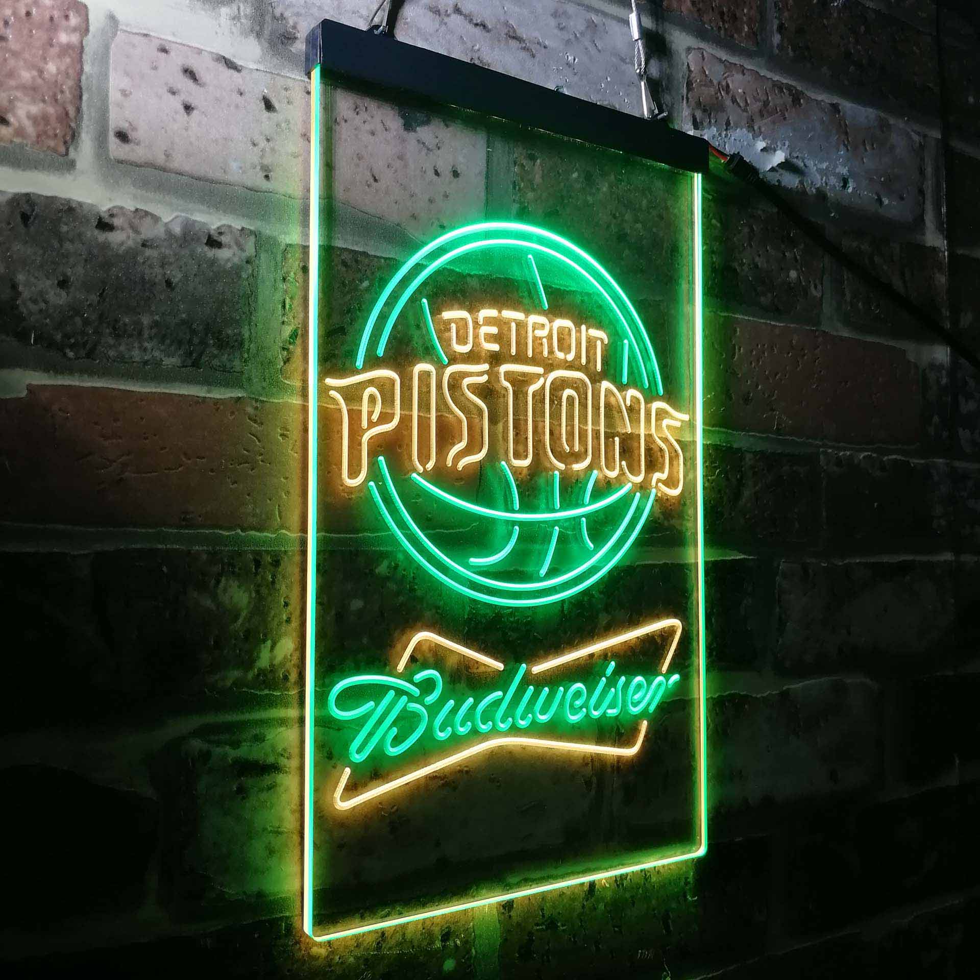 Detroit Pistons Budweiser Neon-Like LED Sign - Image 21