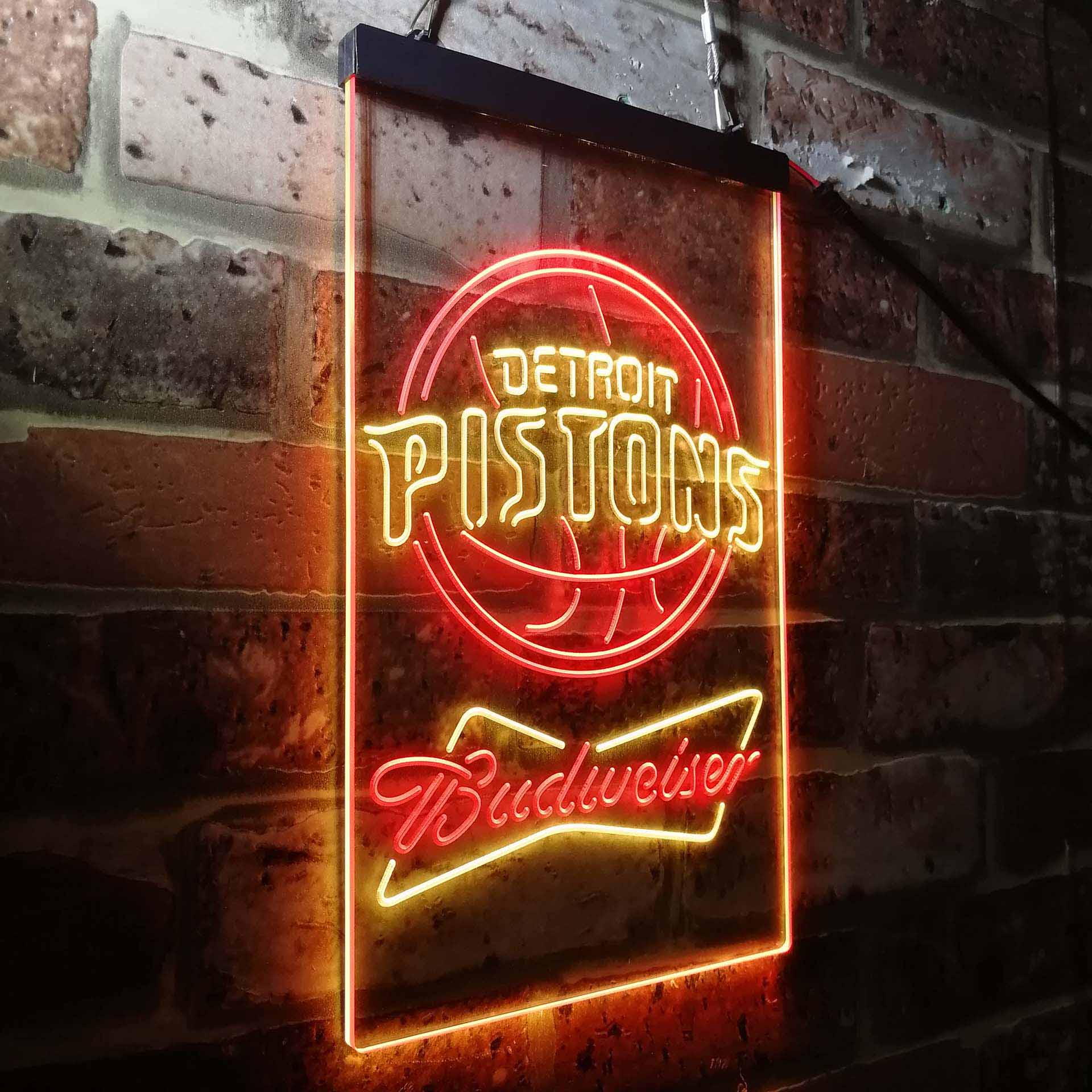 Detroit Pistons Budweiser Neon-Like LED Sign - Image 24