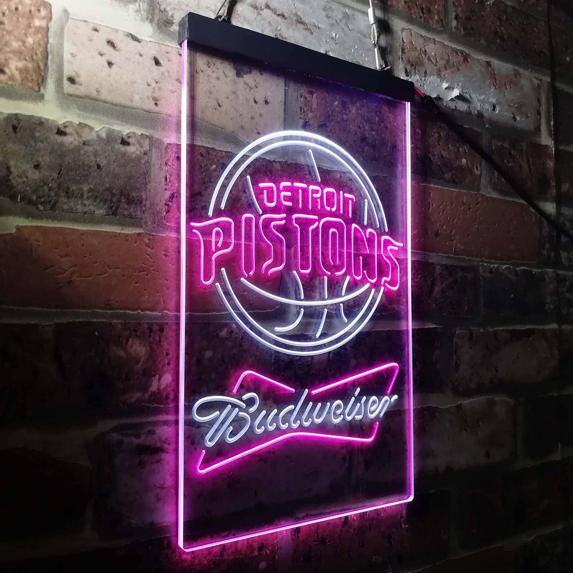 Detroit Pistons Budweiser Neon-Like LED Sign - Image 25