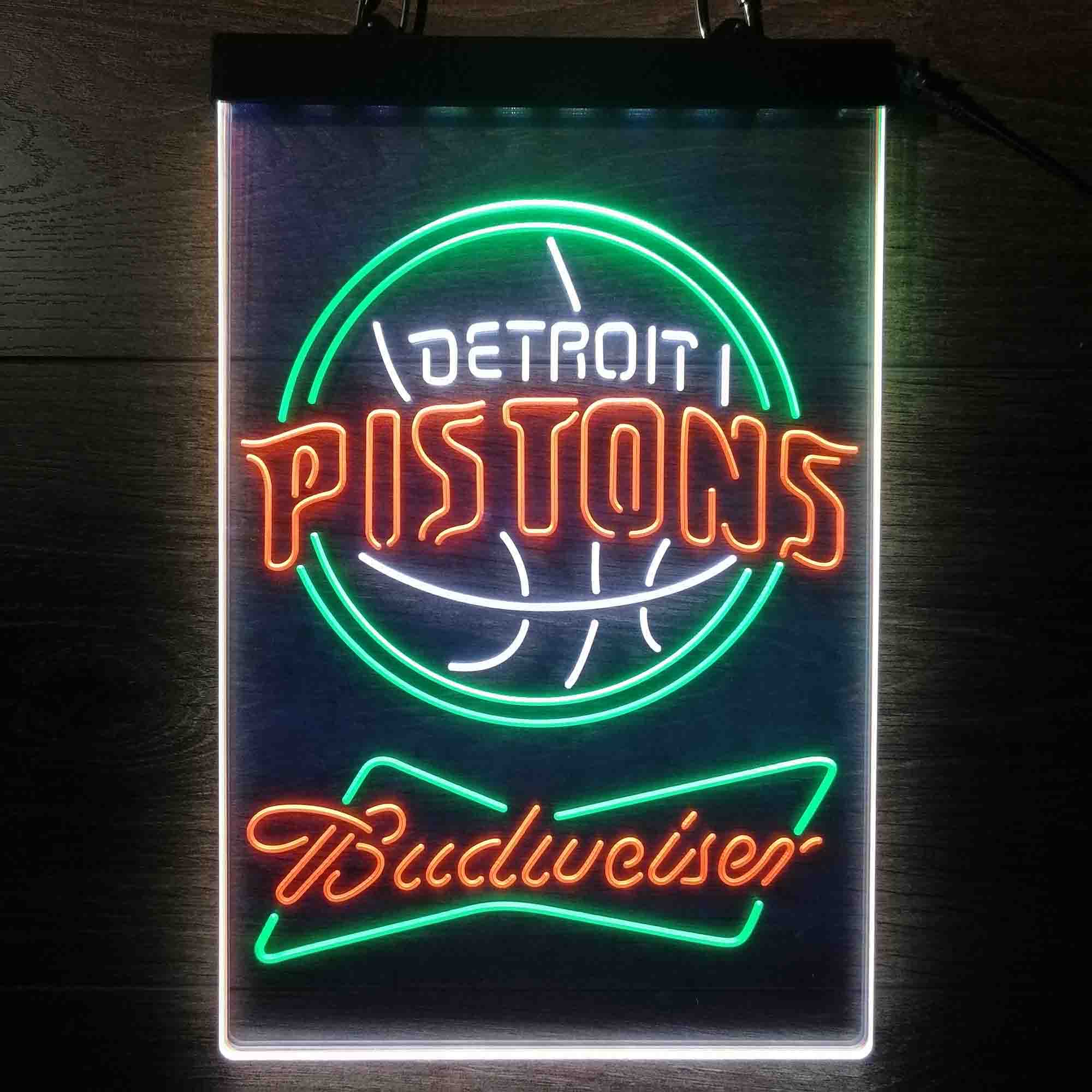 Detroit Pistons Nba Budweiser Neon LED Sign 3 Colors - Image 8