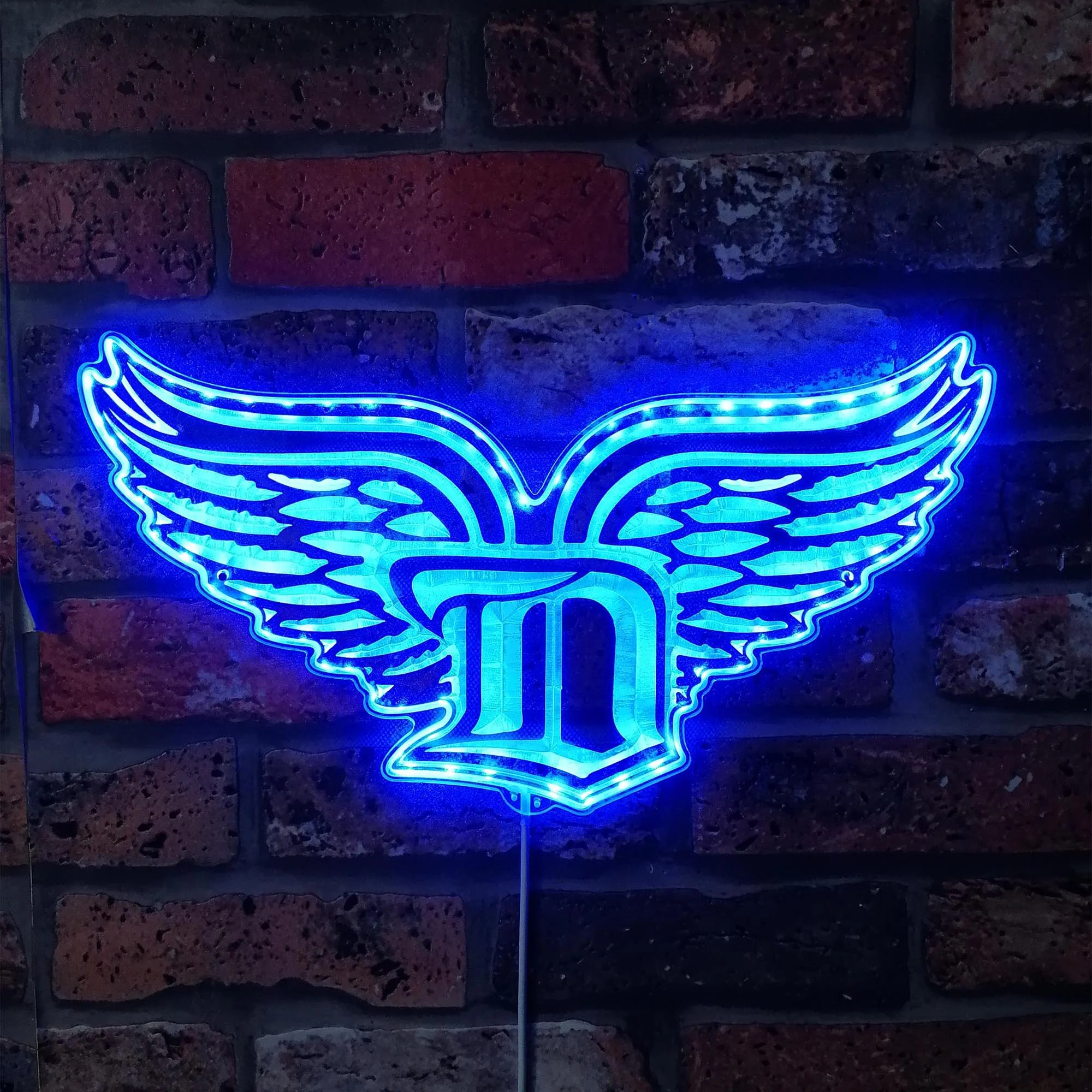 Detroit Red Wings Neon LED Sign with Dynamic RGB Colors - Image 4