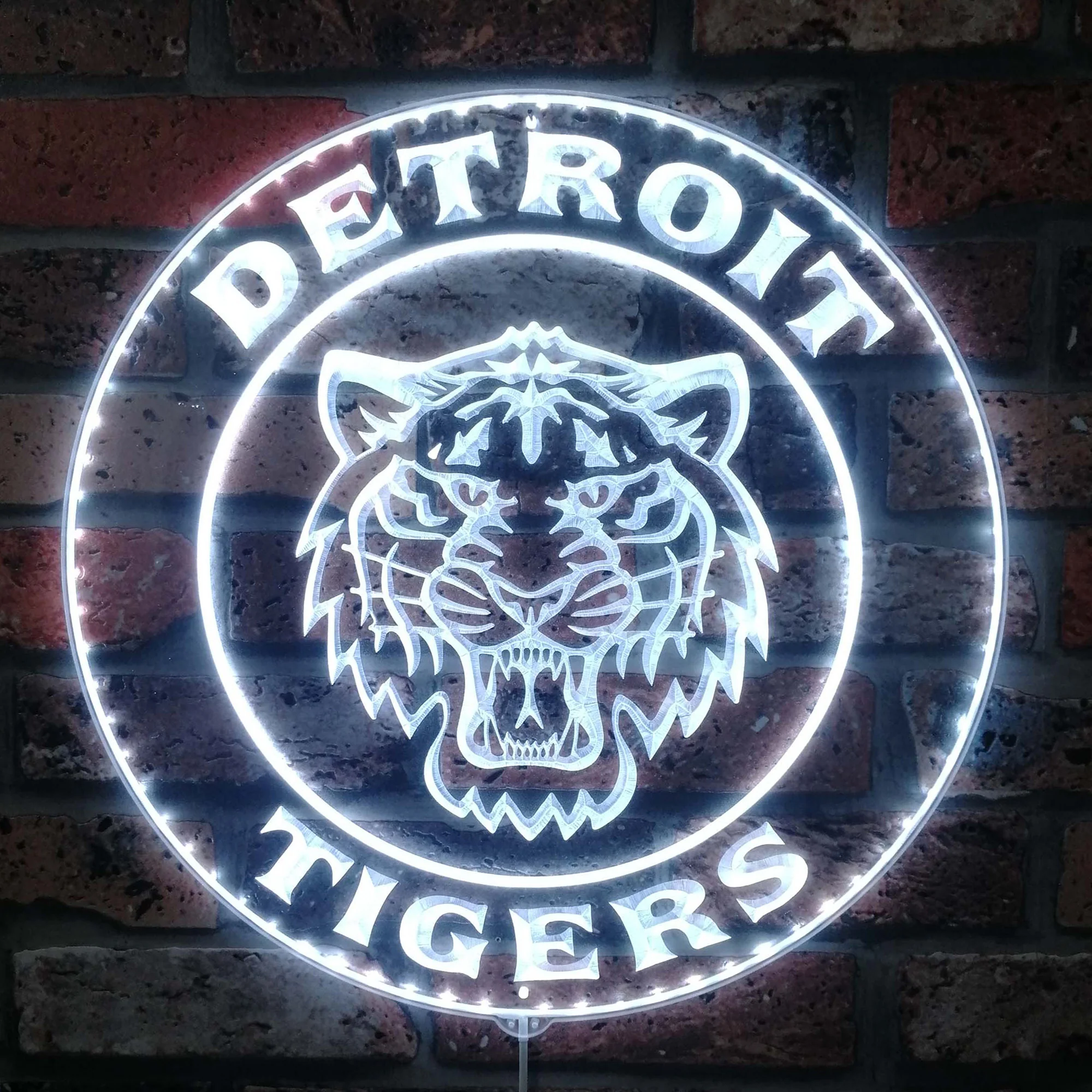 Detroit Tigers Baseball Neon LED Sign with Dynamic RGB Colors - Image 5