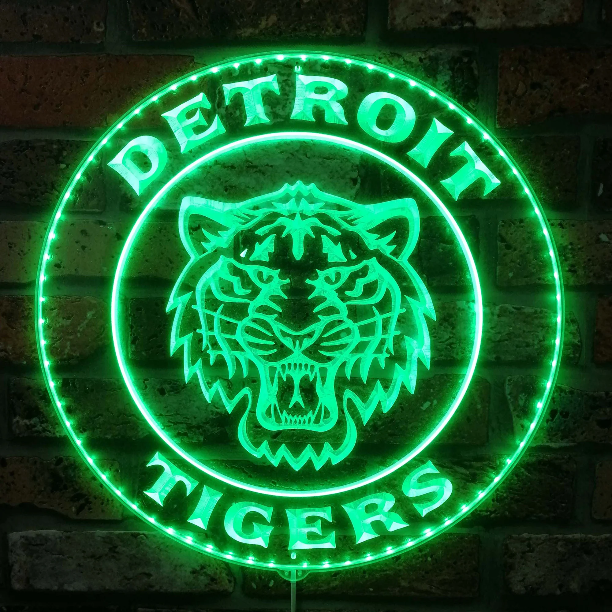 Detroit Tigers Baseball Neon LED Sign with Dynamic RGB Colors - Image 6