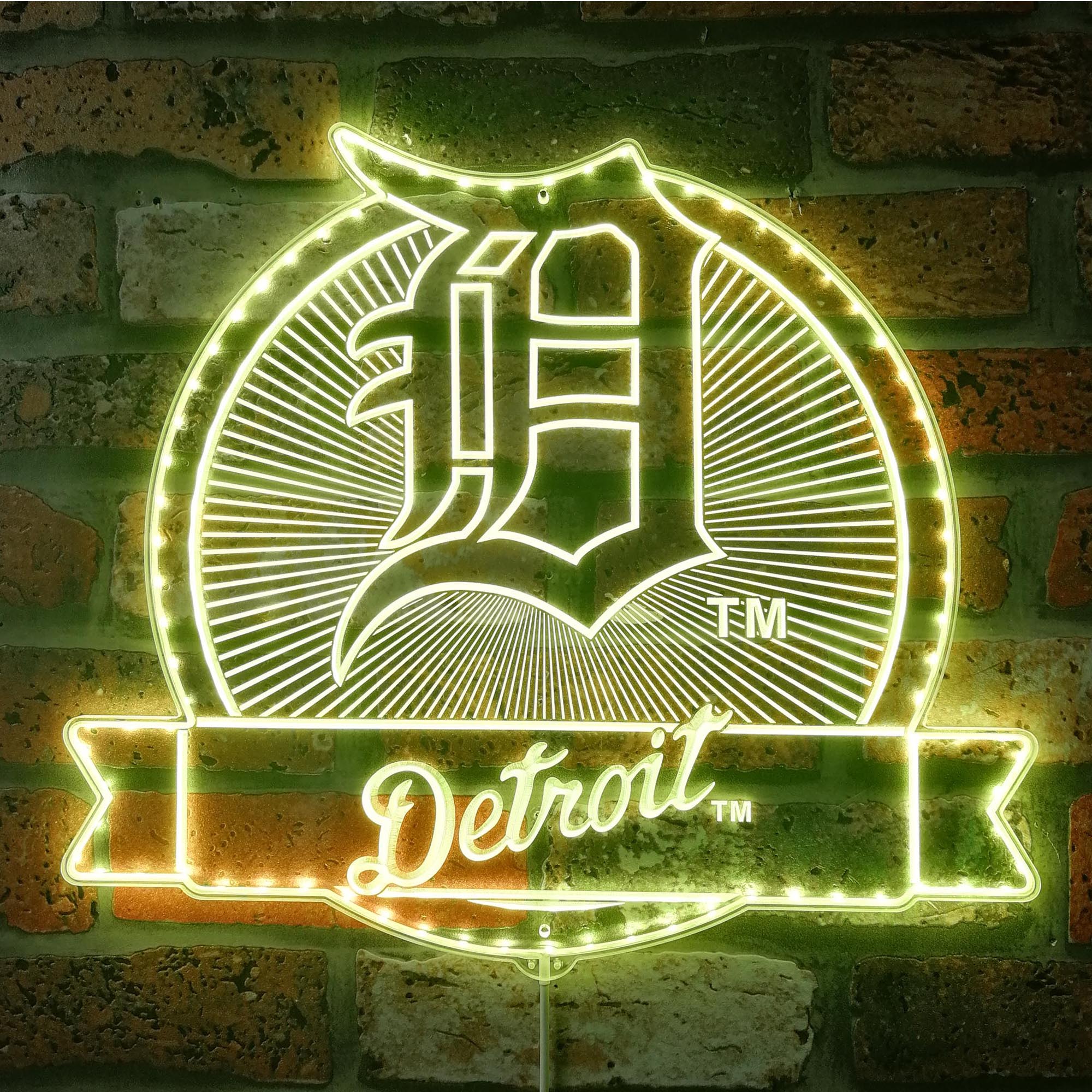 Detroit Tigers Neon LED Sign with Dynamic RGB Colors - Image 7