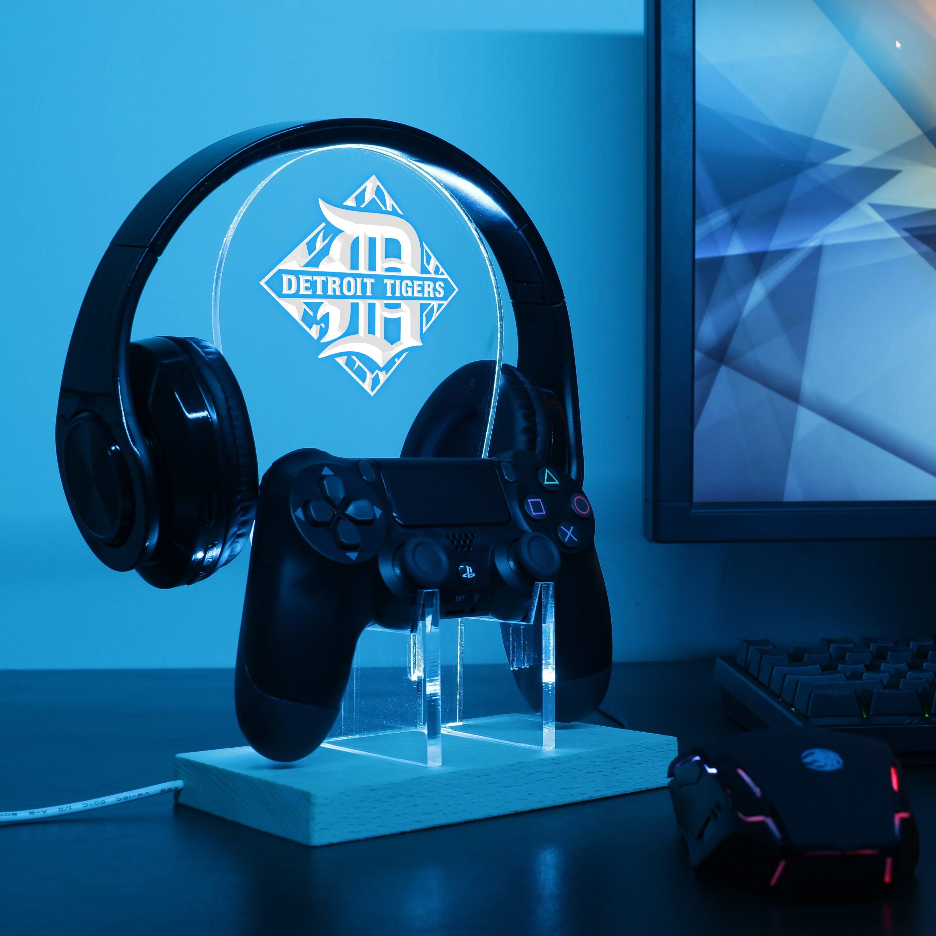 Detroit Tigers LED Gaming Headset Controller Stand - Image 4
