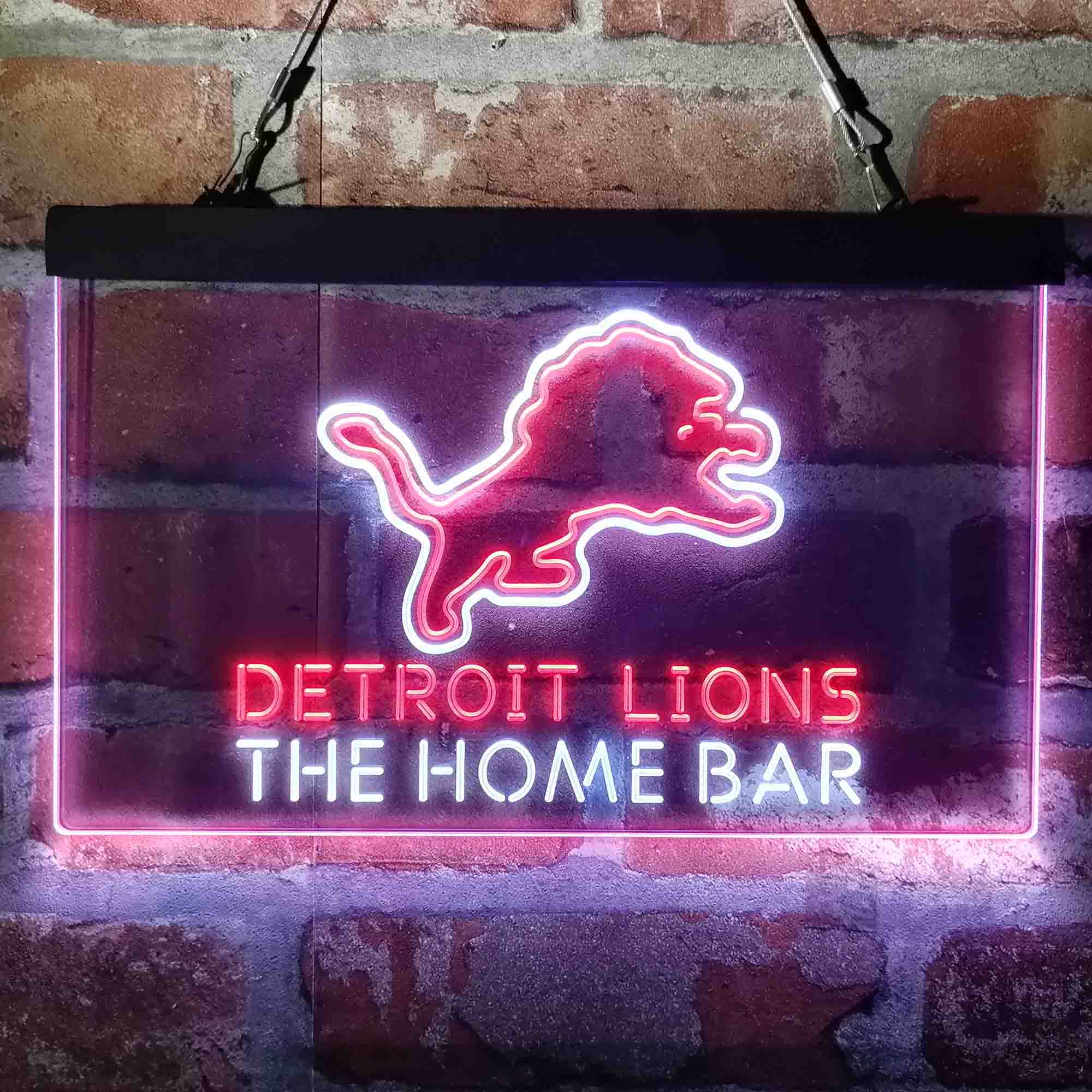 Personalized Detroits Lion Neon-Like LED Sign - Custom Wall Decor Gift - Image 3