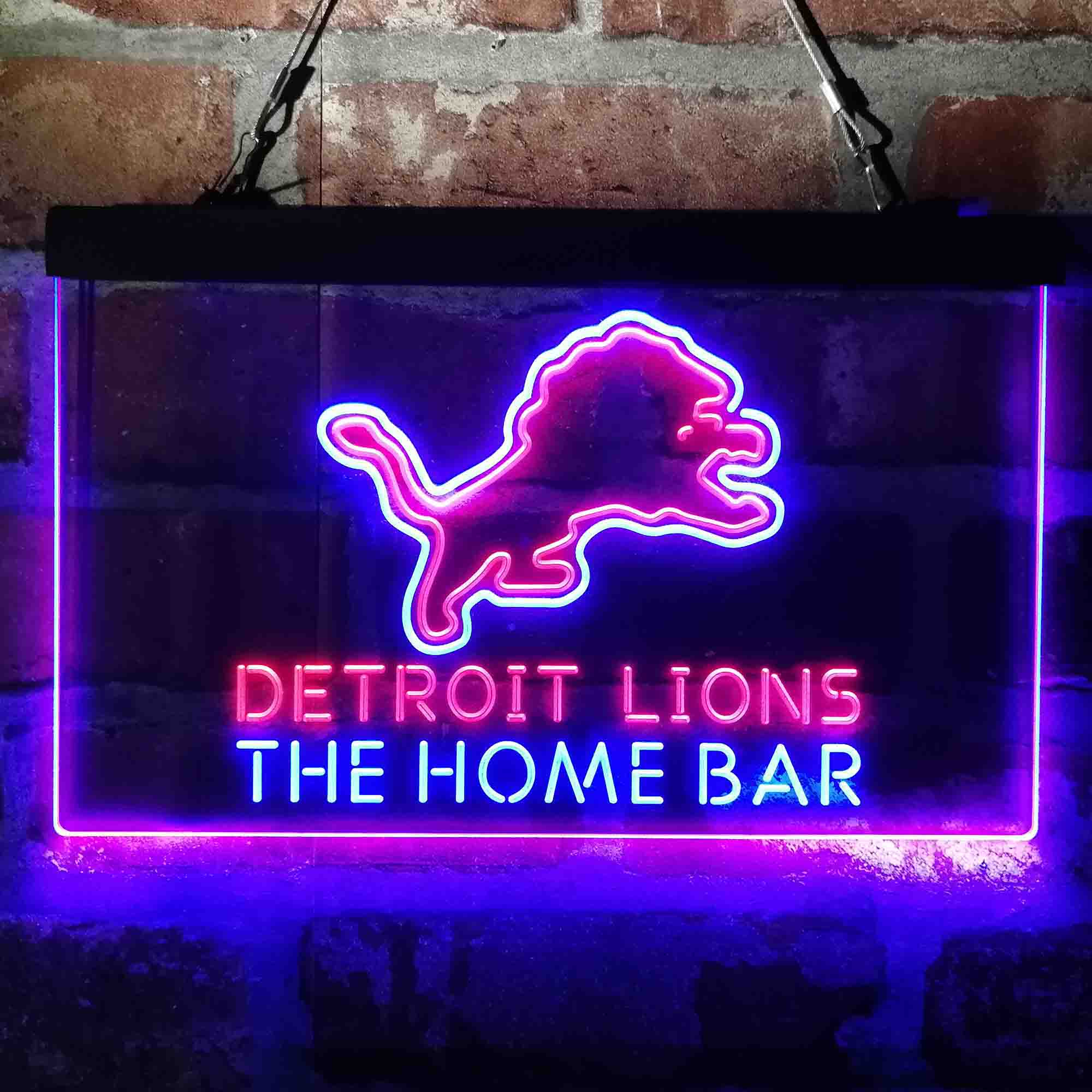 Personalized Detroits Lion Neon-Like LED Sign - Custom Wall Decor Gift - Image 9