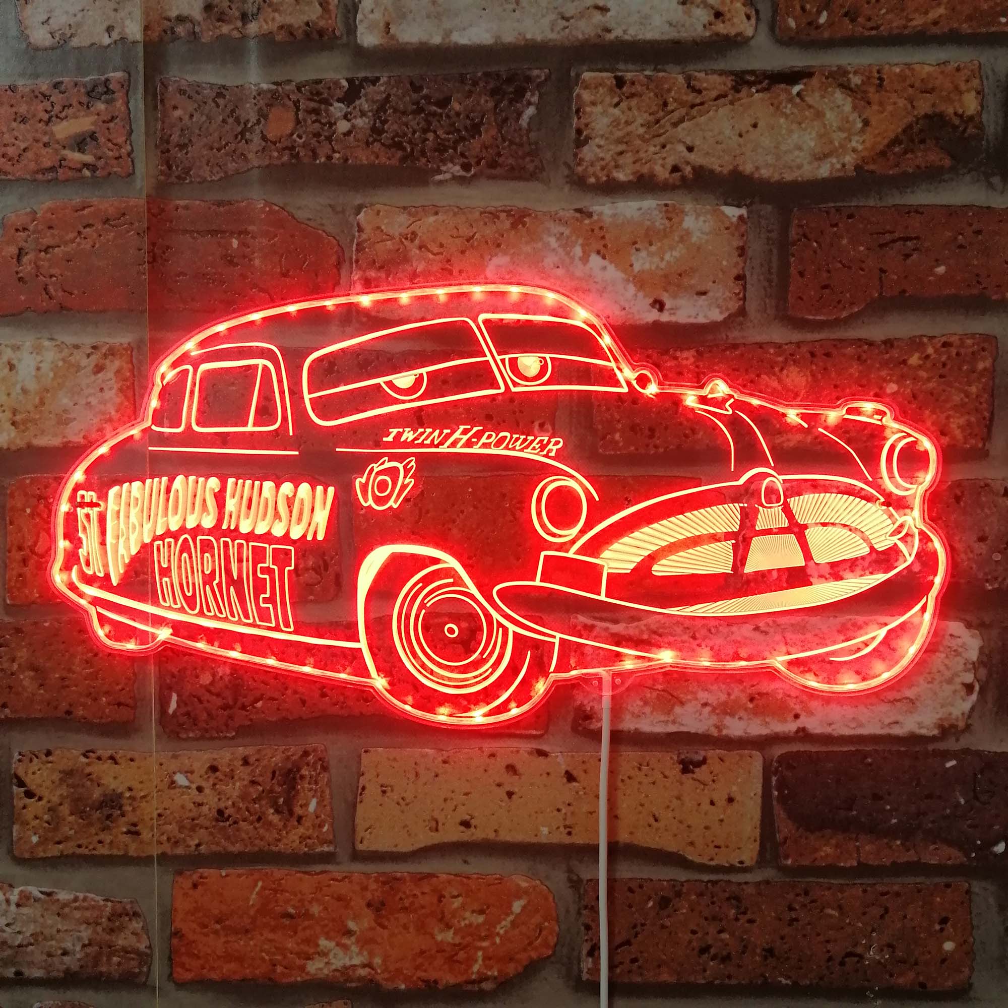 Doc Hudson Mcqueen Cartoon Neon LED Sign with Dynamic RGB Colors