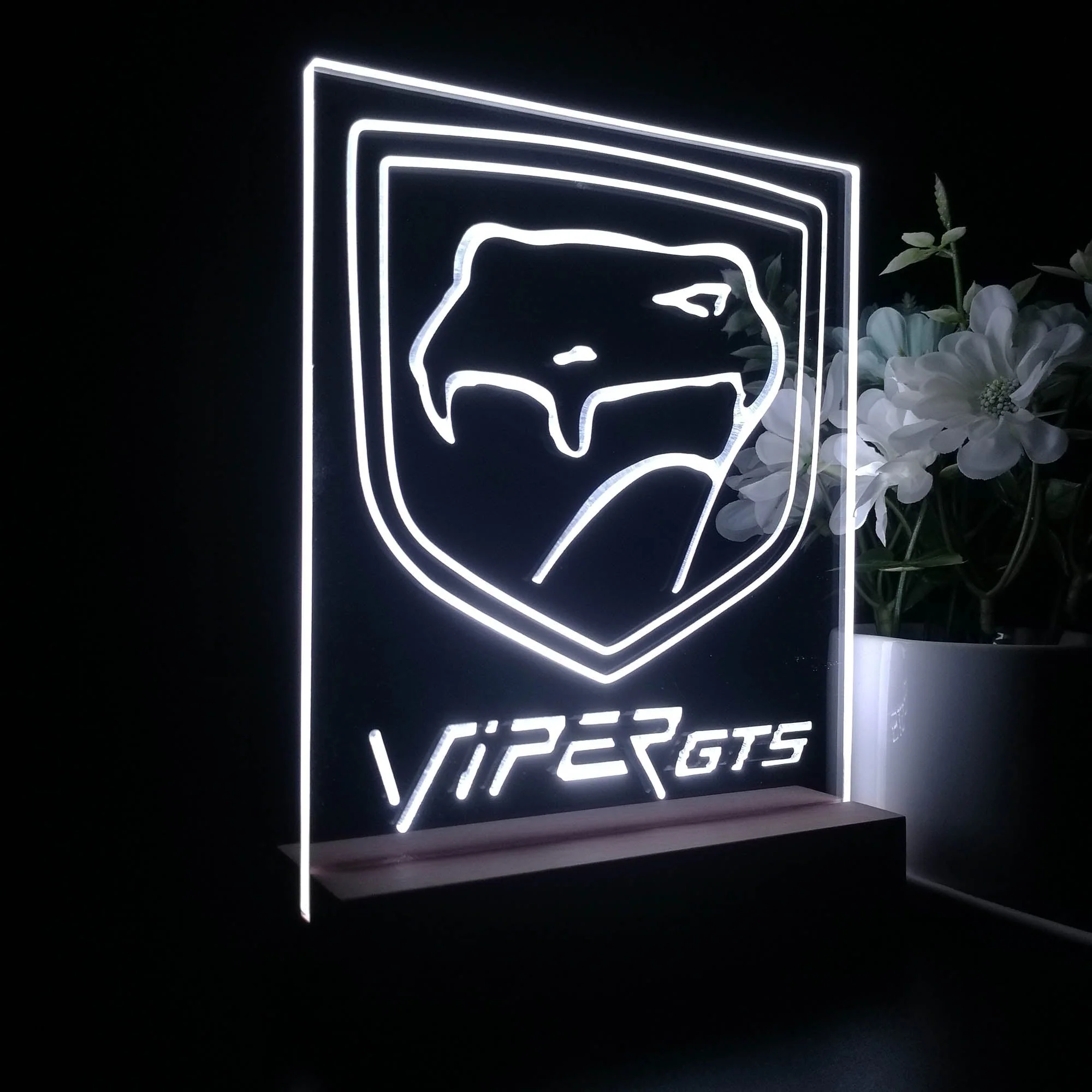 Dodge Viper GTS 3D Illusion Night Light Desk Lamp - Image 5