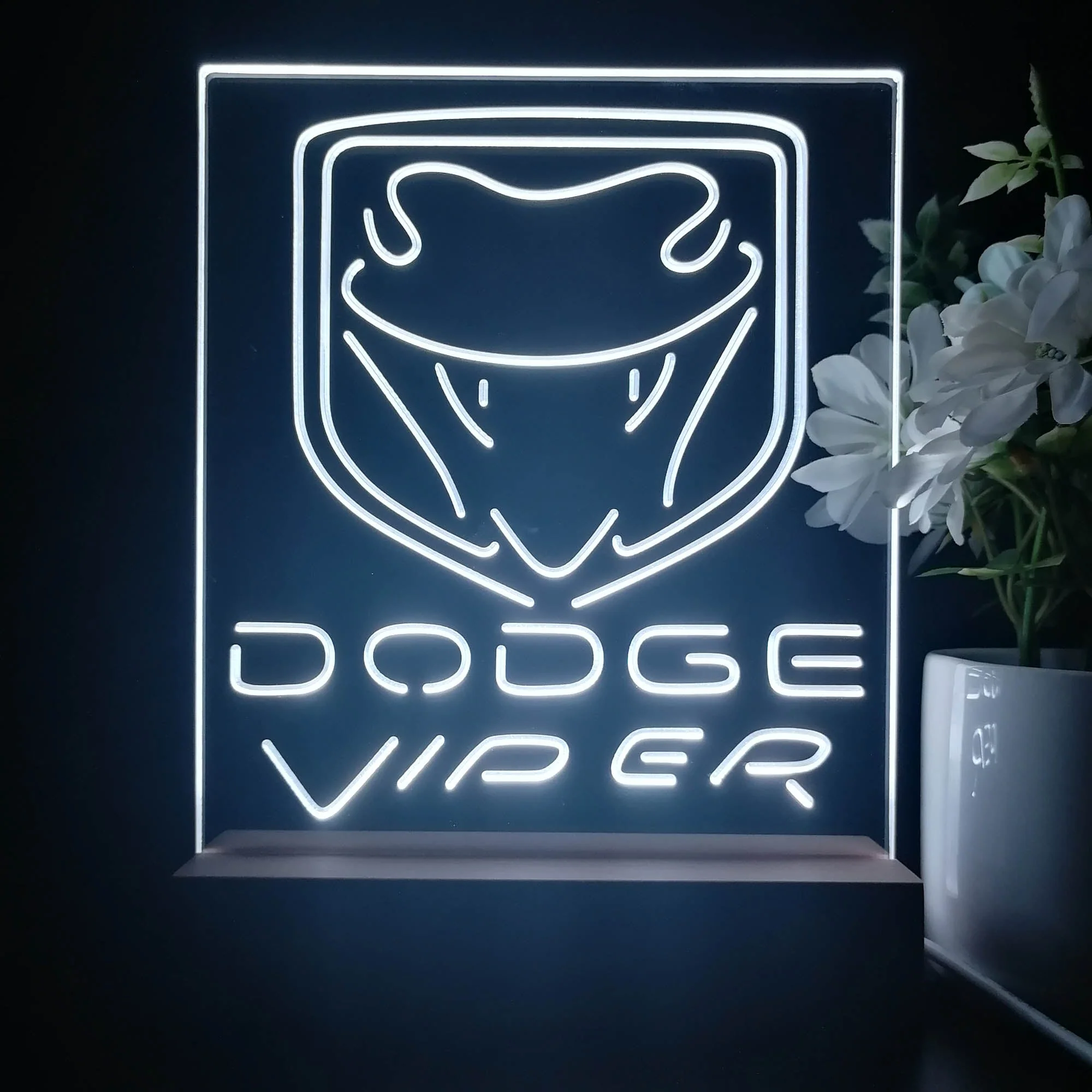 Dodge Viper 3D Illusion Night Light Desk Lamp - Image 3