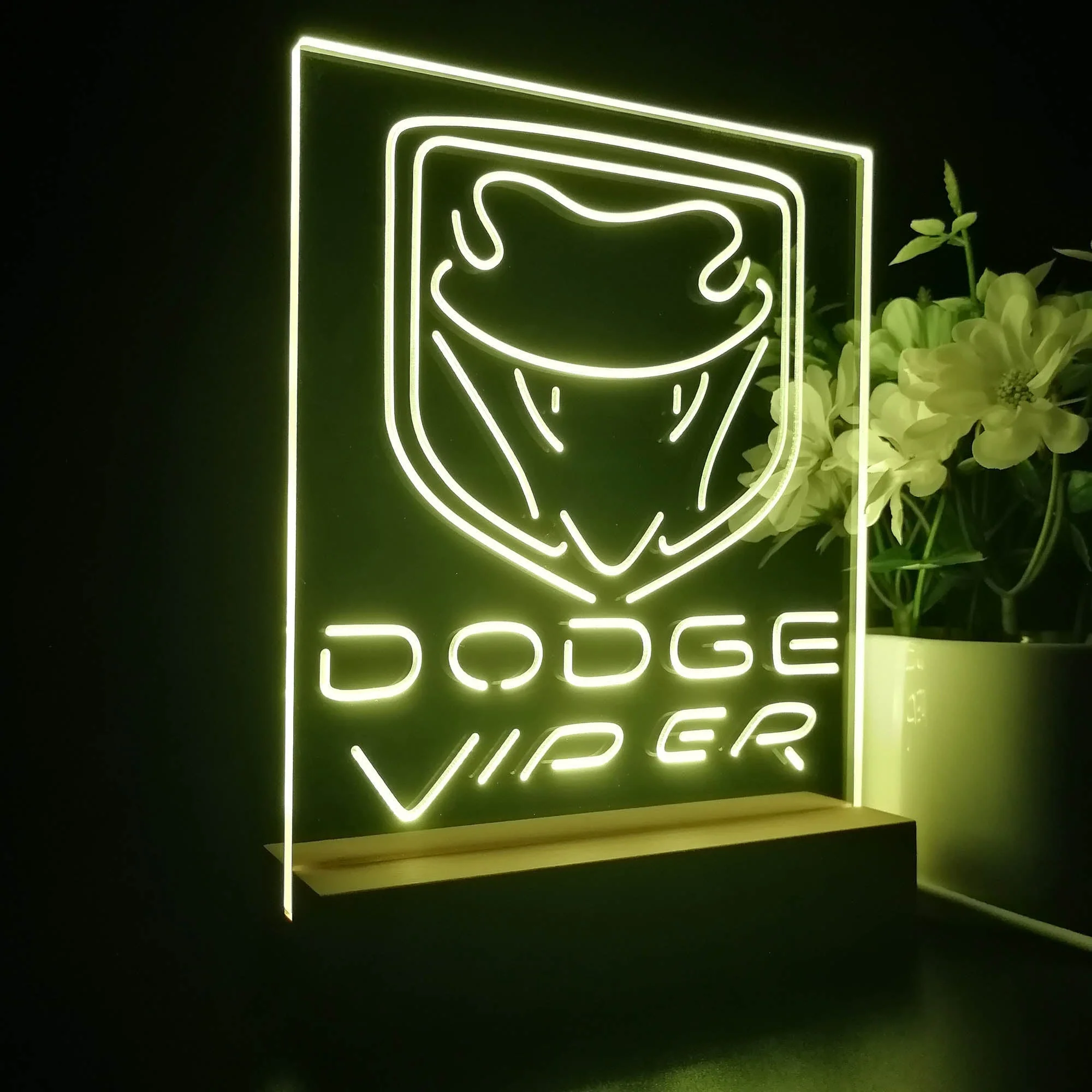 Dodge Viper 3D Illusion Night Light Desk Lamp - Image 5
