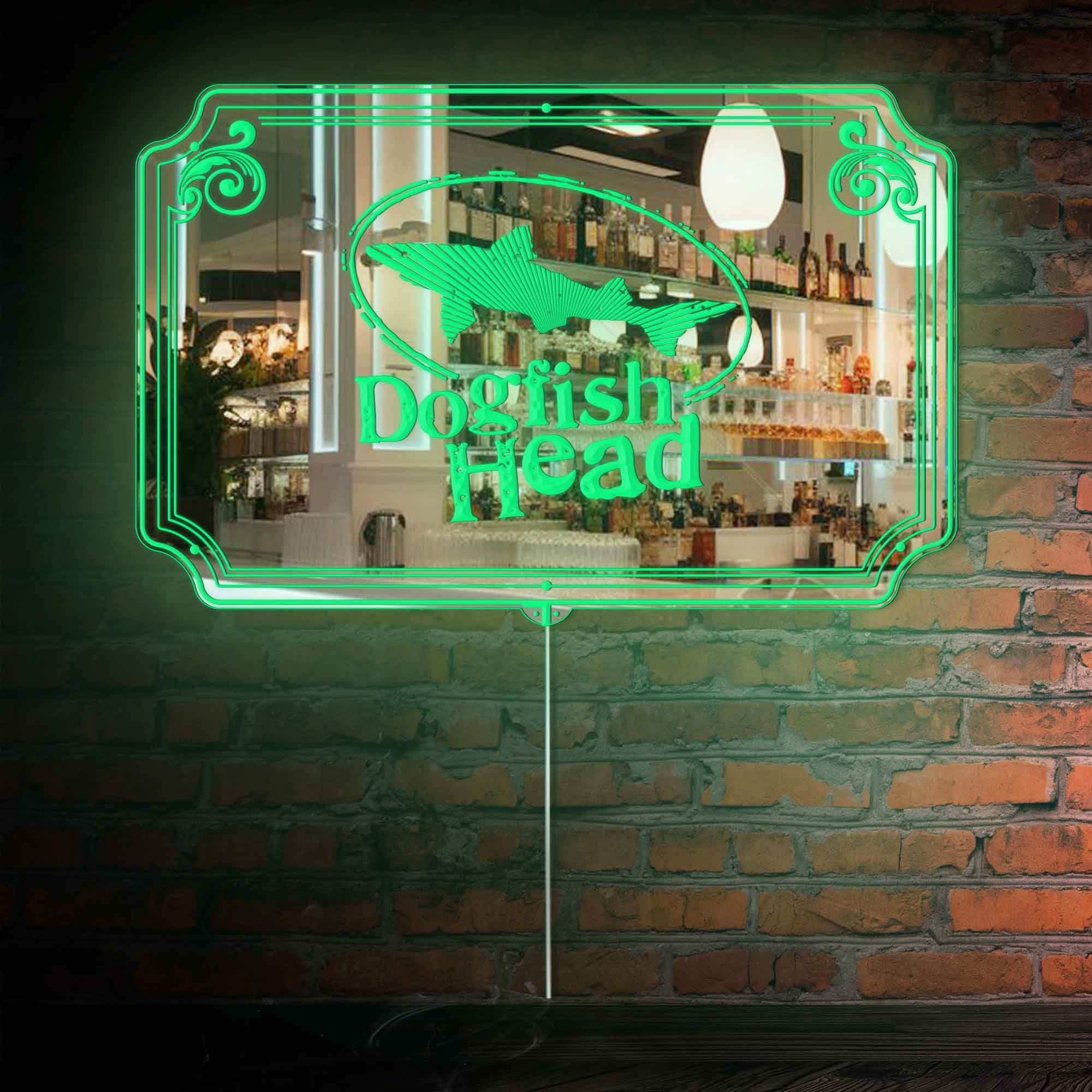 Dogfish Head RGB LED Neon Sign with Elegant Mirror Backing - Perfect for Bars & Home Decor - Image 4