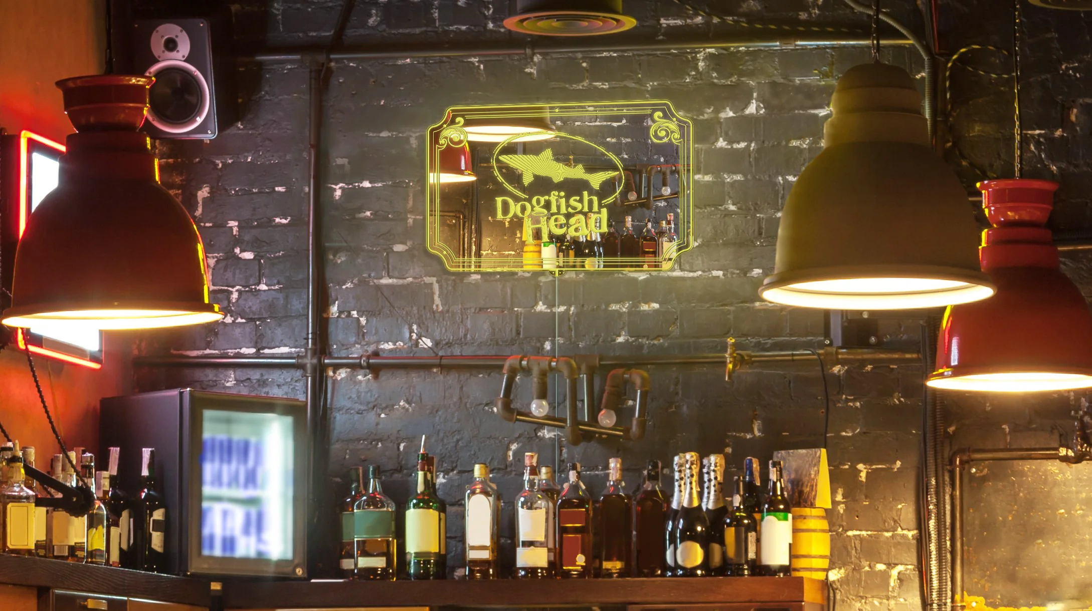 Dogfish Head RGB LED Neon Sign with Elegant Mirror Backing - Perfect for Bars & Home Decor - Image 5
