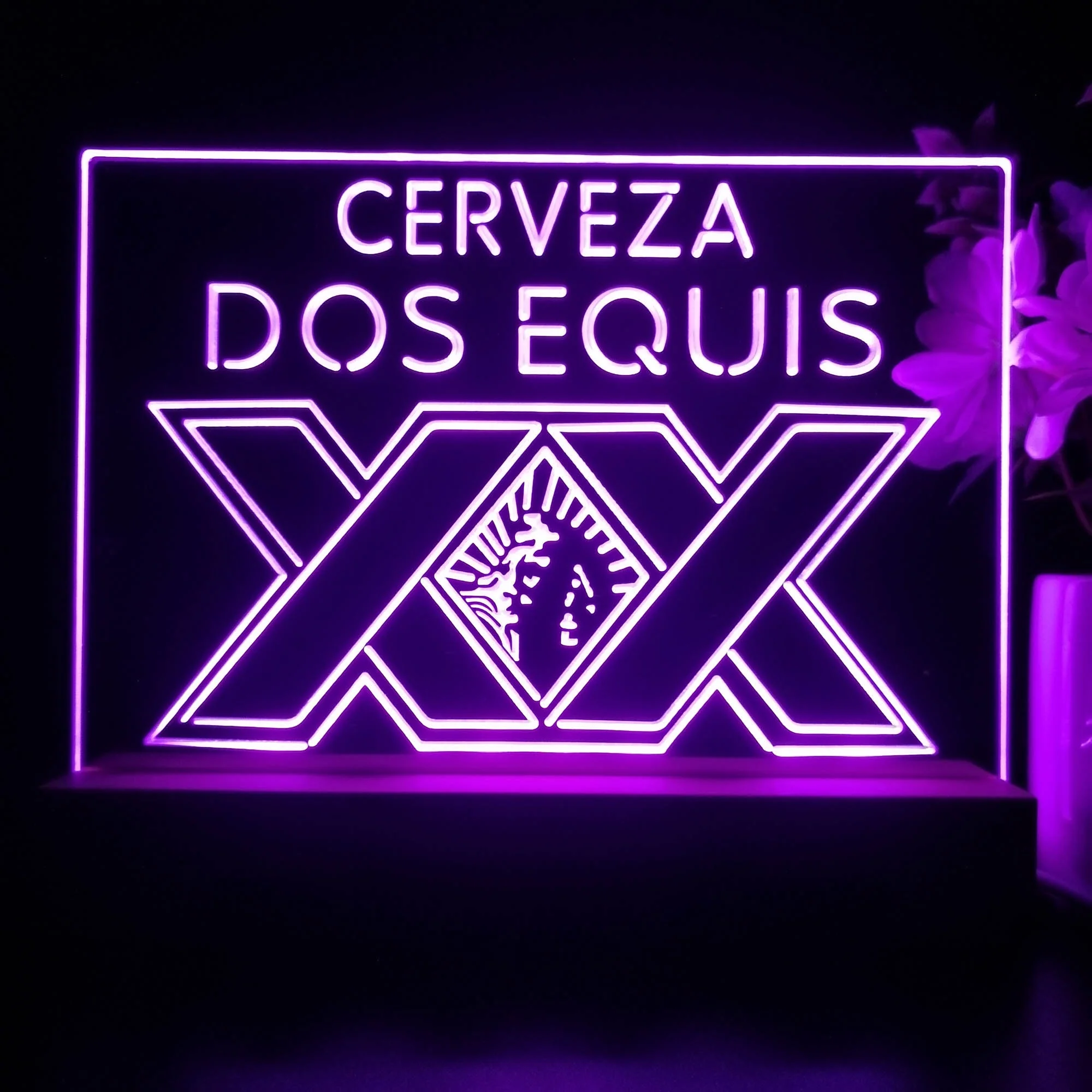 Dos Equis Bright Red XX Mexican Neon Sign Pub Bar Lamp - Image 4