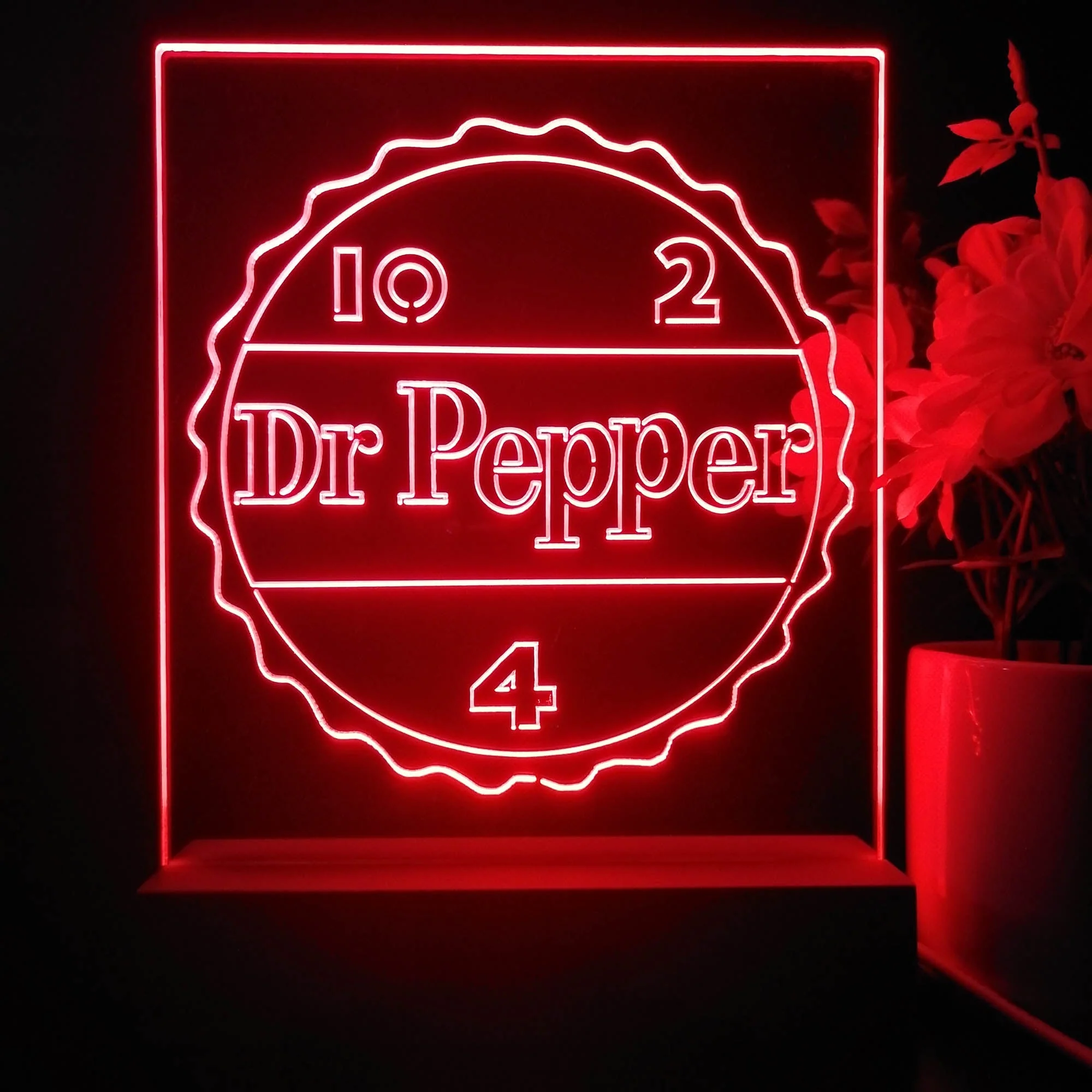 Dr Pepper 10 2 4 Drink 3D Illusion Night Light Desk Lamp