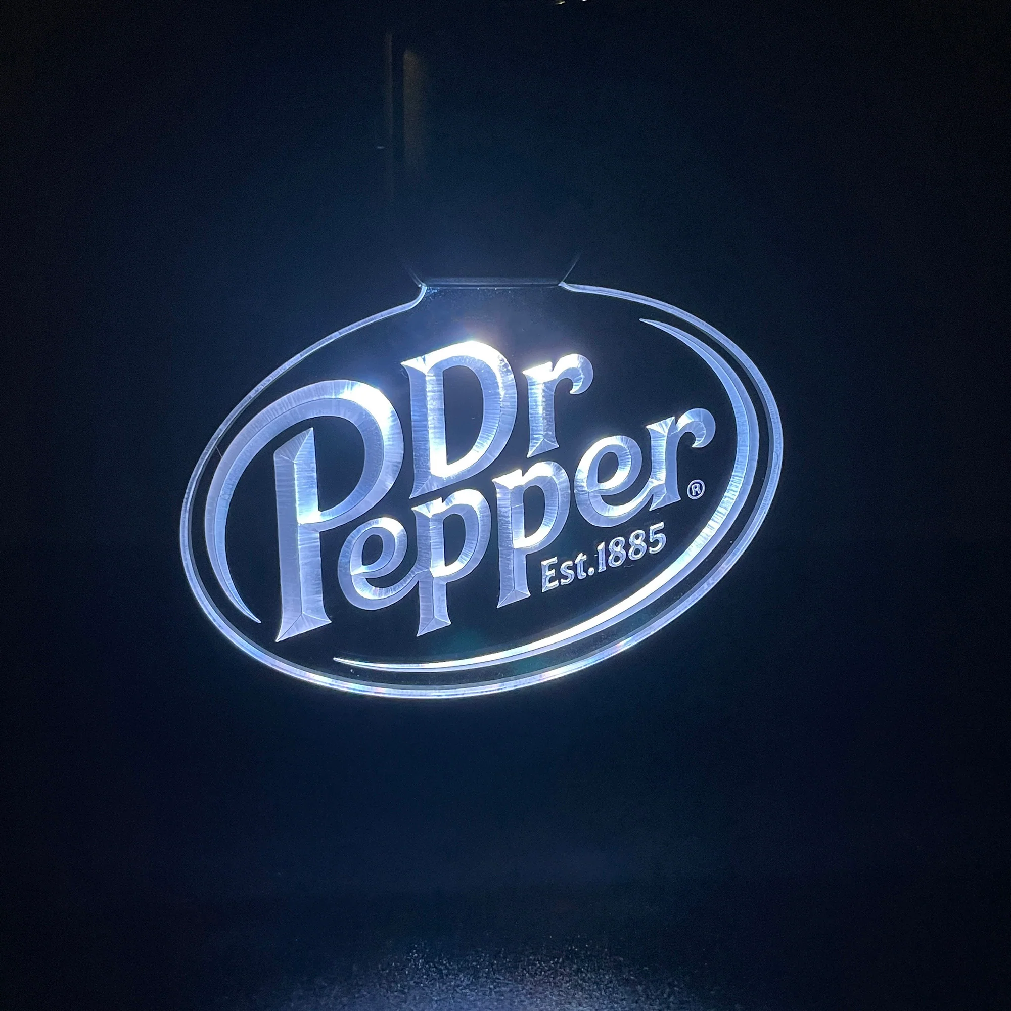 Dr Pepper LED Light Acrylic Keychain , Christmas Tree Ornament - Image 4