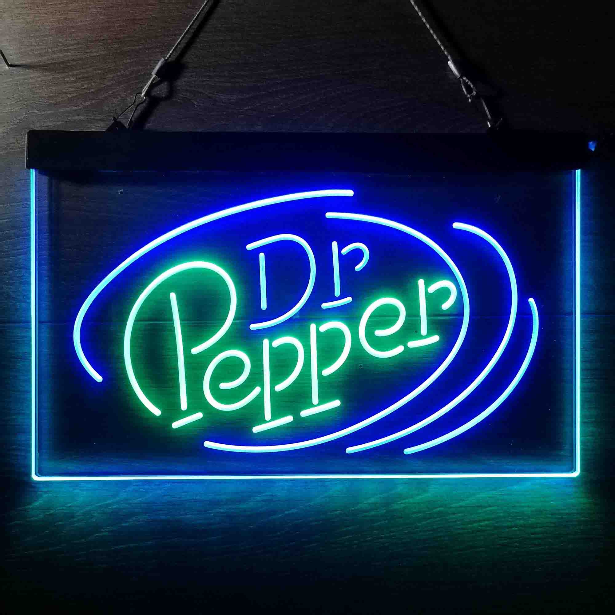 Dr Pepper Line Logo Home Bar Neon Light LED Sign - Image 2