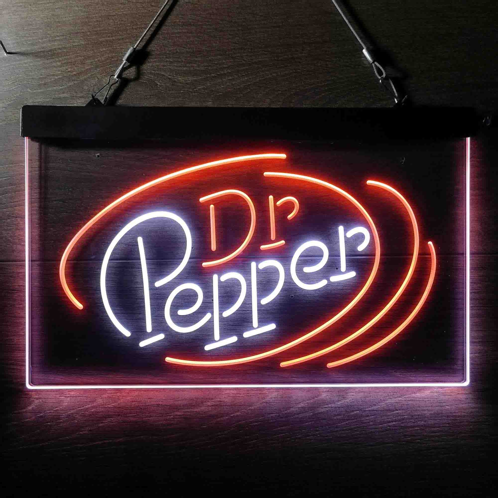 Dr Pepper Line Logo Home Bar Neon Light LED Sign - Image 3