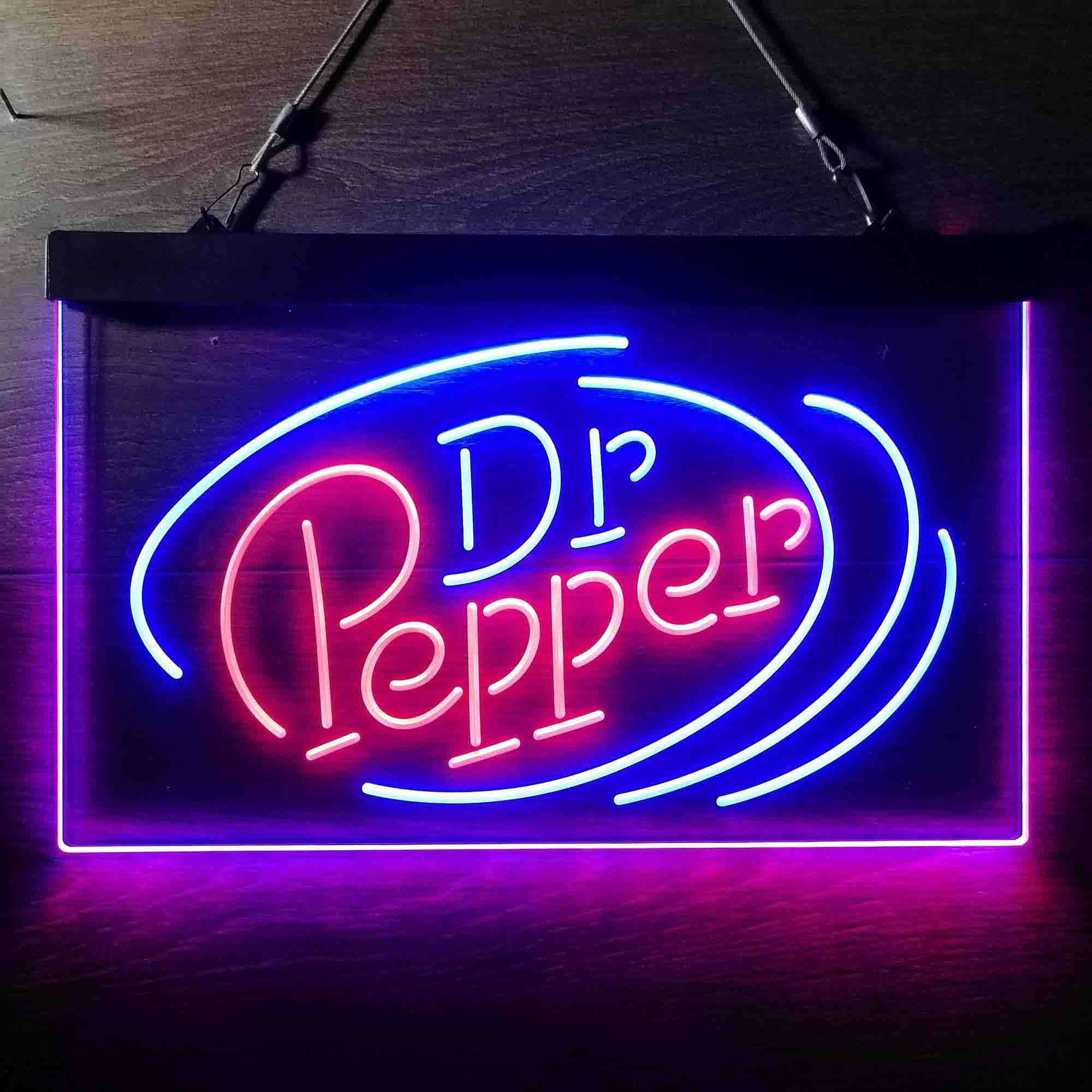 Dr Pepper Line Logo Home Bar Neon Light LED Sign - Image 7