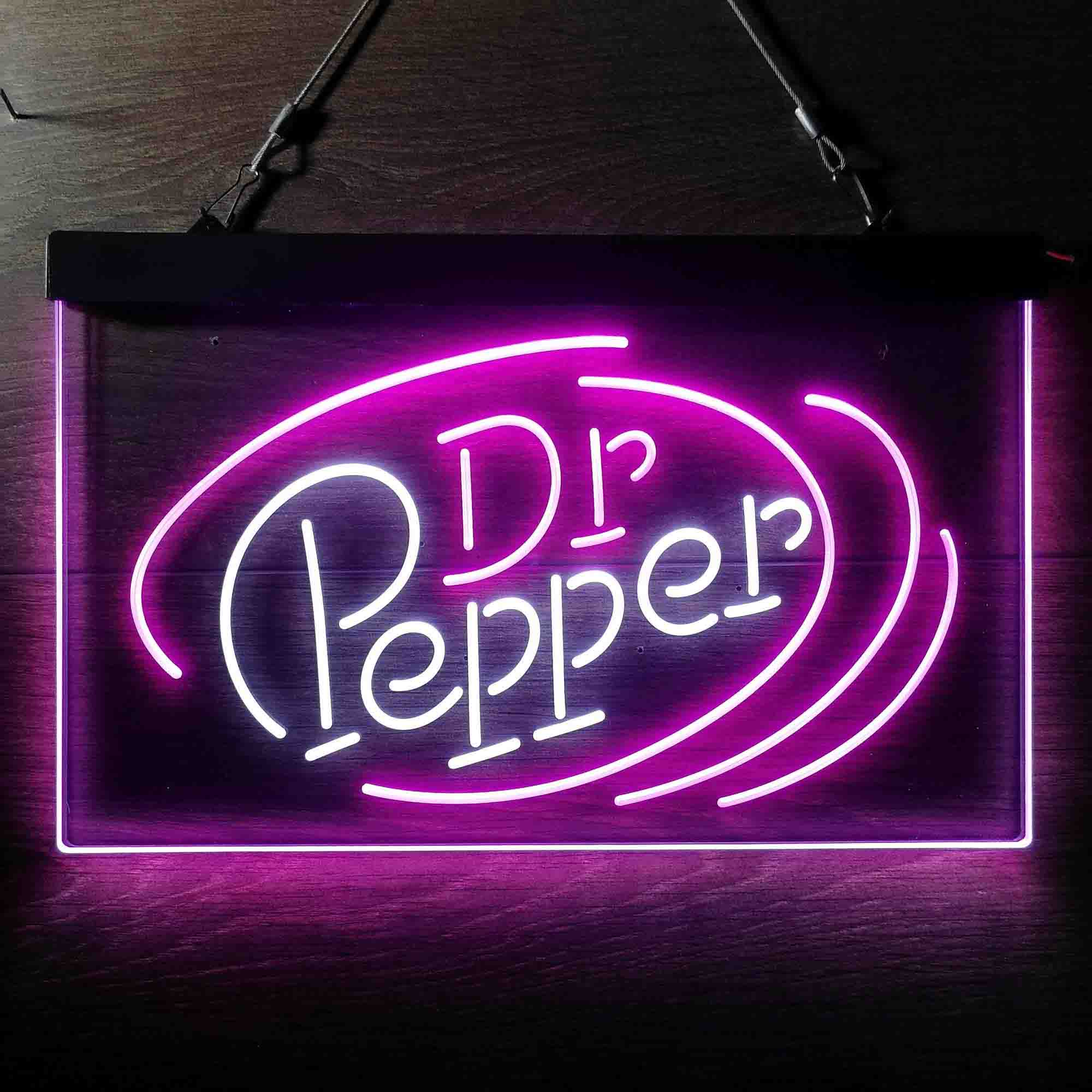 Dr Pepper Line Logo Home Bar Neon Light LED Sign - Image 8